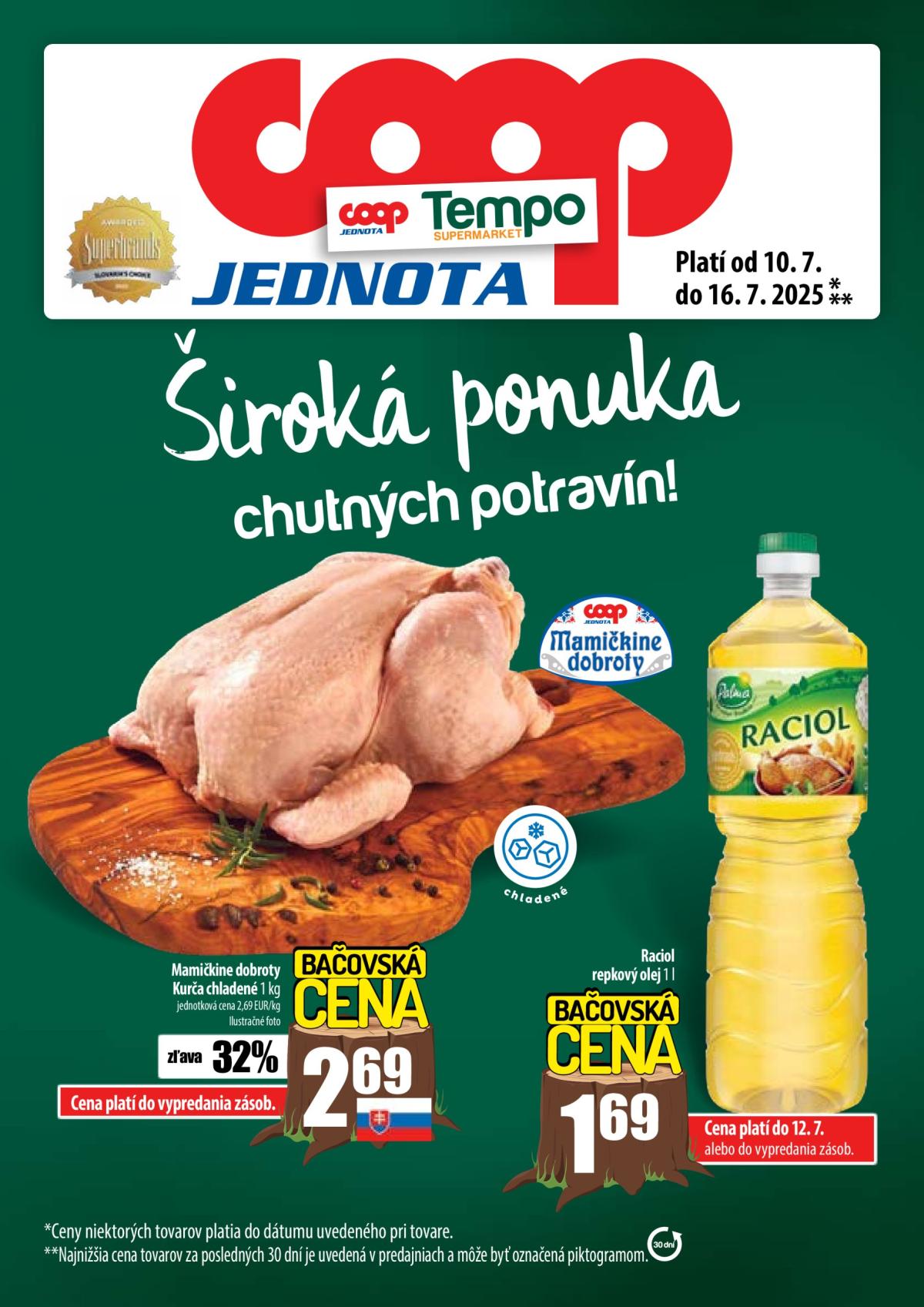 Leták COOP Jednota - Tempo platný od 10.07. do 16.07.