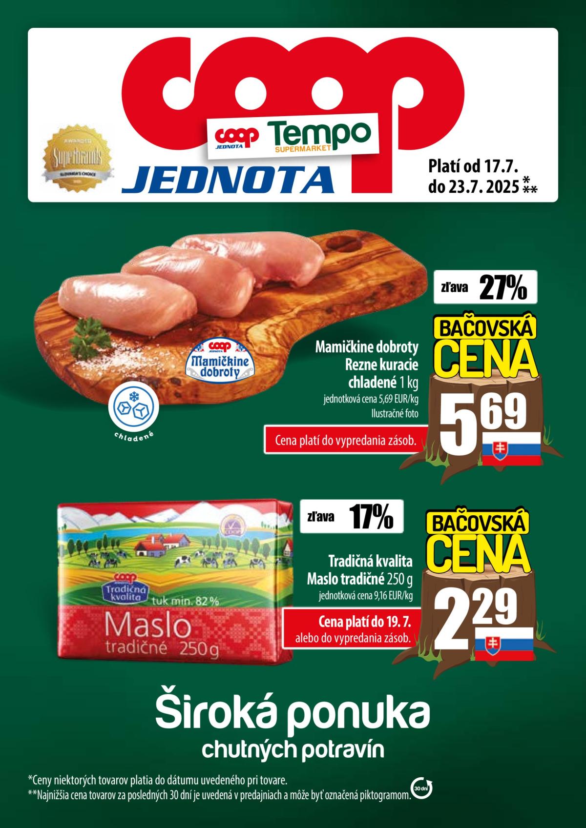 Leták COOP Jednota - Tempo platný od 17.07. do 23.07.