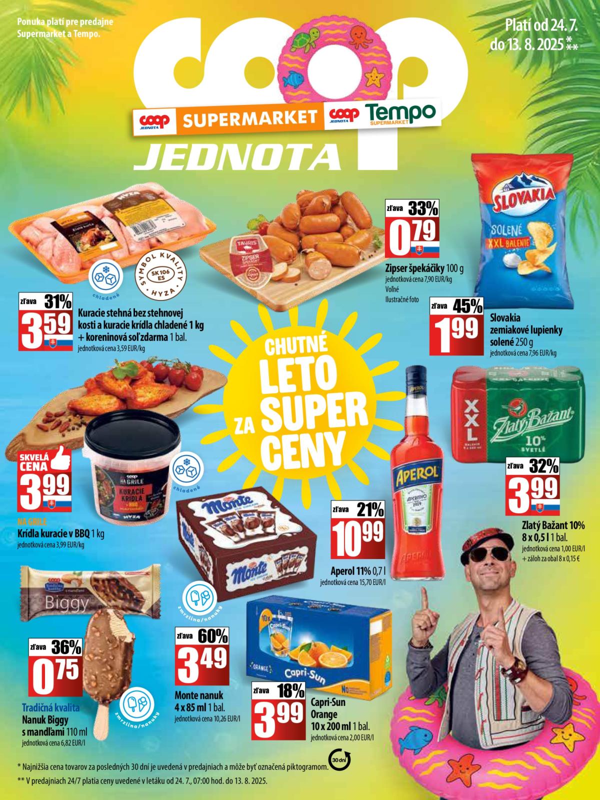 Leták COOP Jednota - Tempo platný od 24.07. do 13.08.