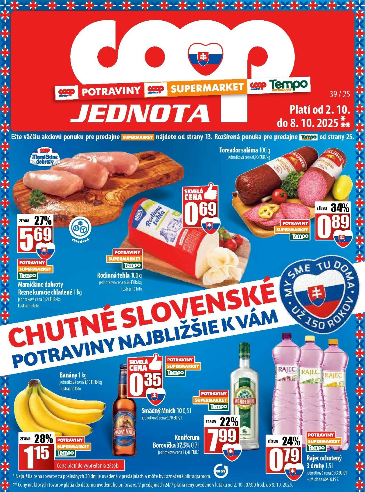 Leták COOP Jednota platný od 02.10. do 08.10.