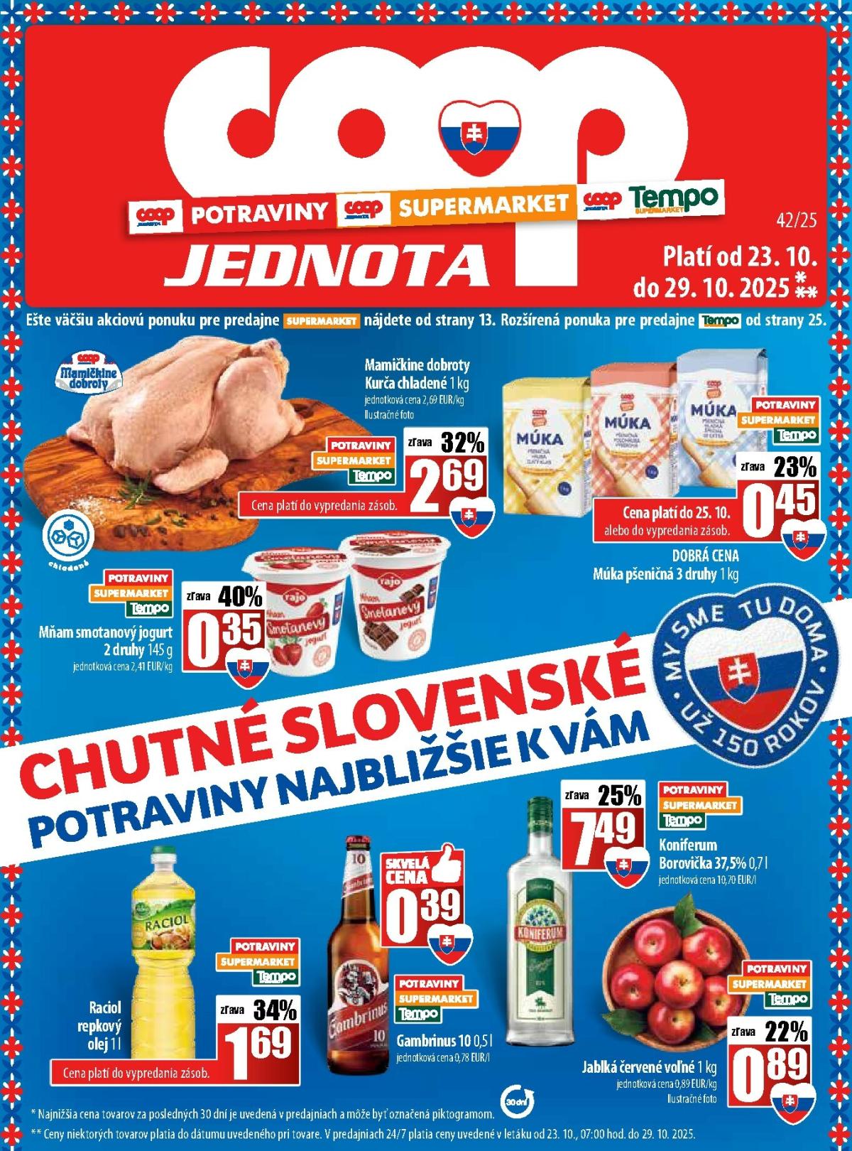 Leták COOP Jednota platný od 23.10. do 29.10.
