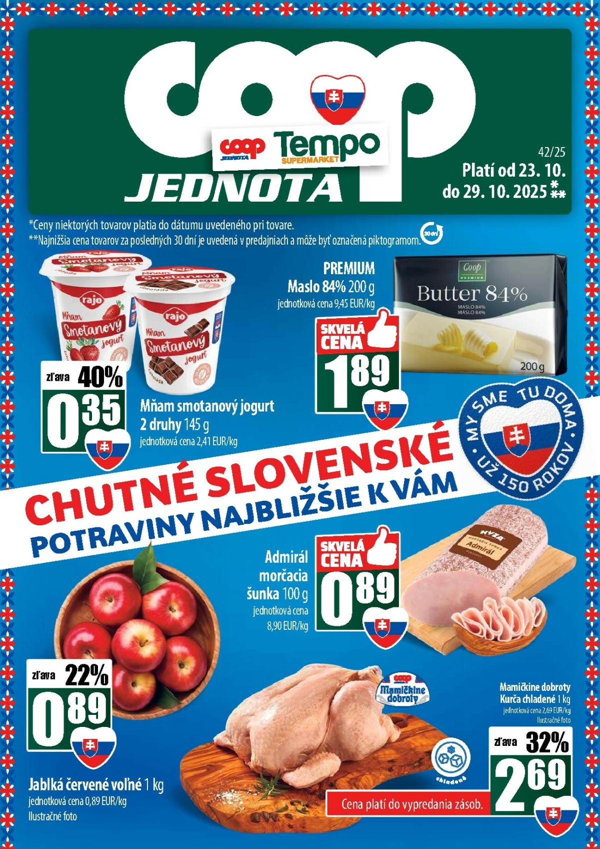 Leták COOP Jednota - Tempo platný od 23.10. do 29.10.