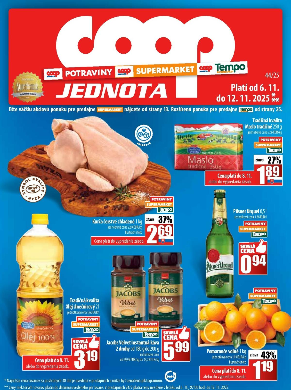 Leták COOP Jednota platný od 06.11. do 12.11.