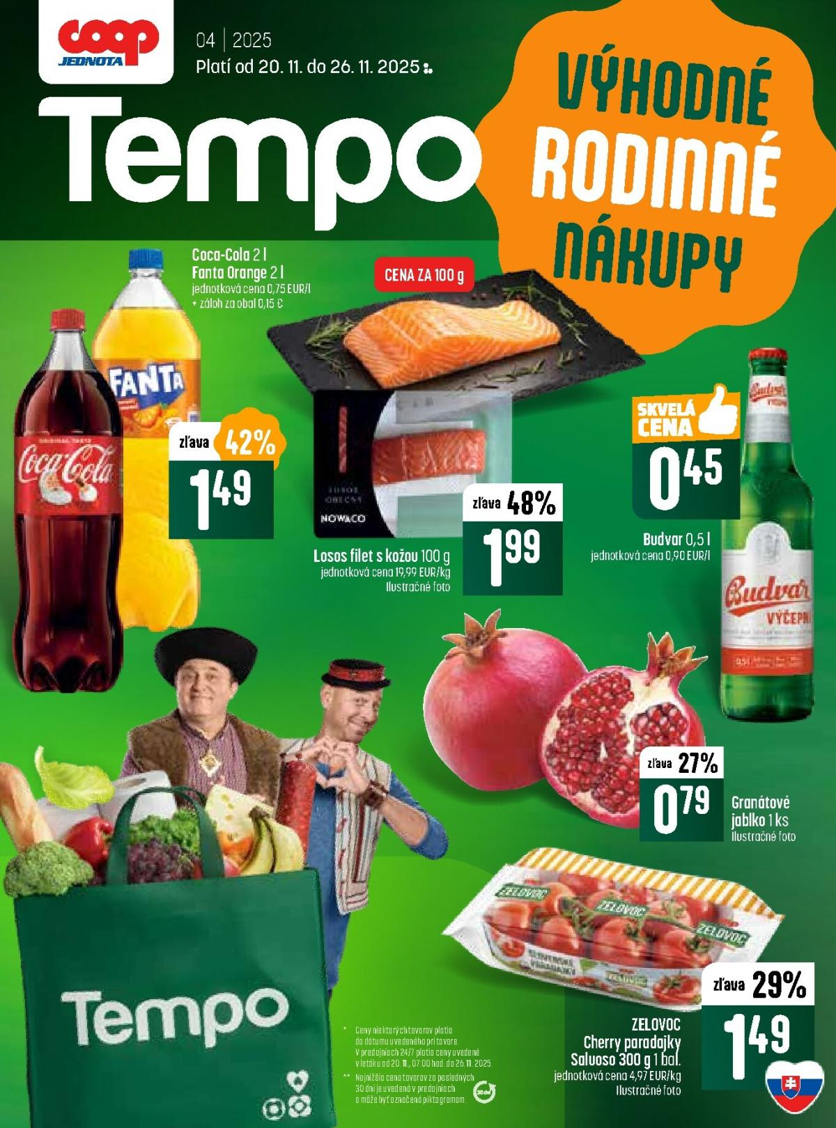 Leták COOP Jednota - Tempo platný od 20.11. do 26.11.