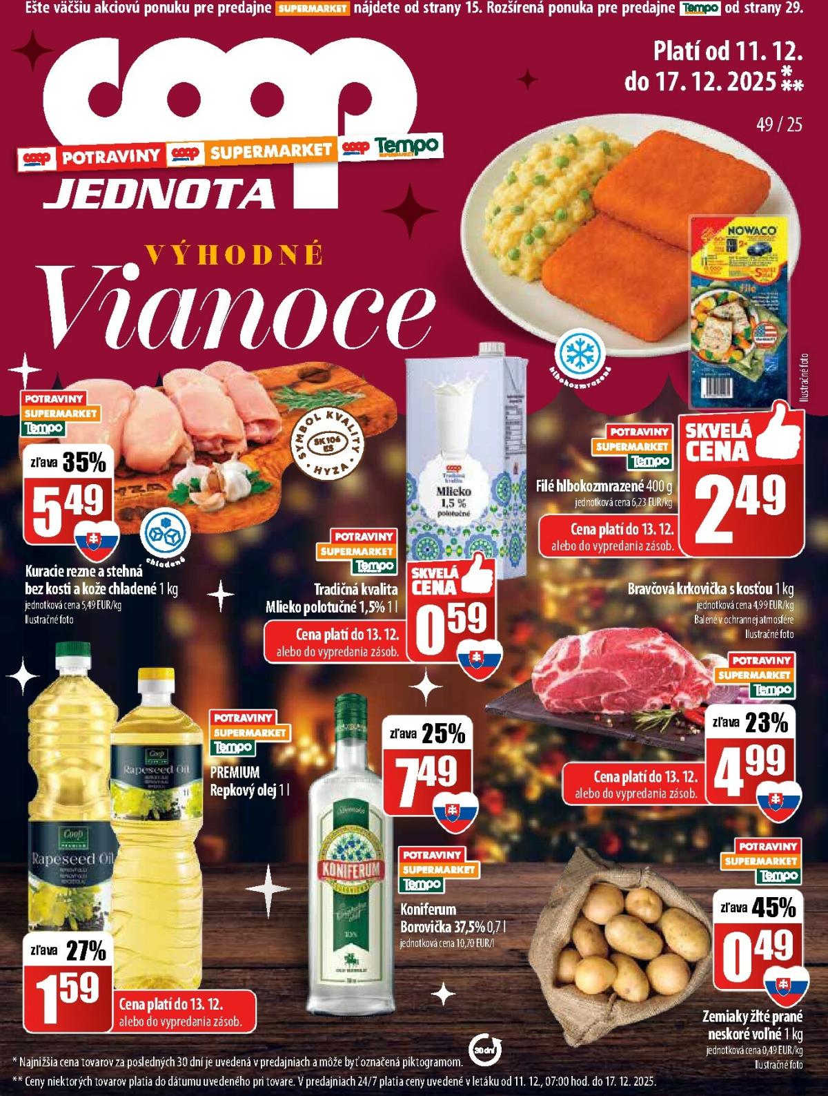 Leták COOP Jednota - Tempo platný od 11.12. do 17.12.
