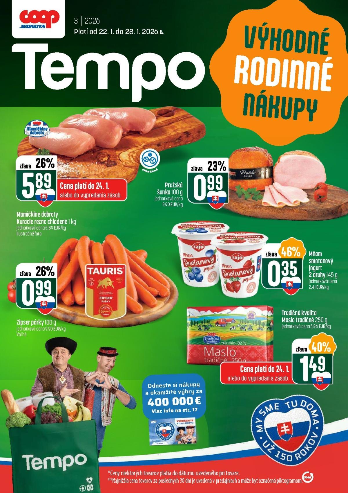 Leták COOP Jednota - Tempo platný od 22.01. do 28.01.