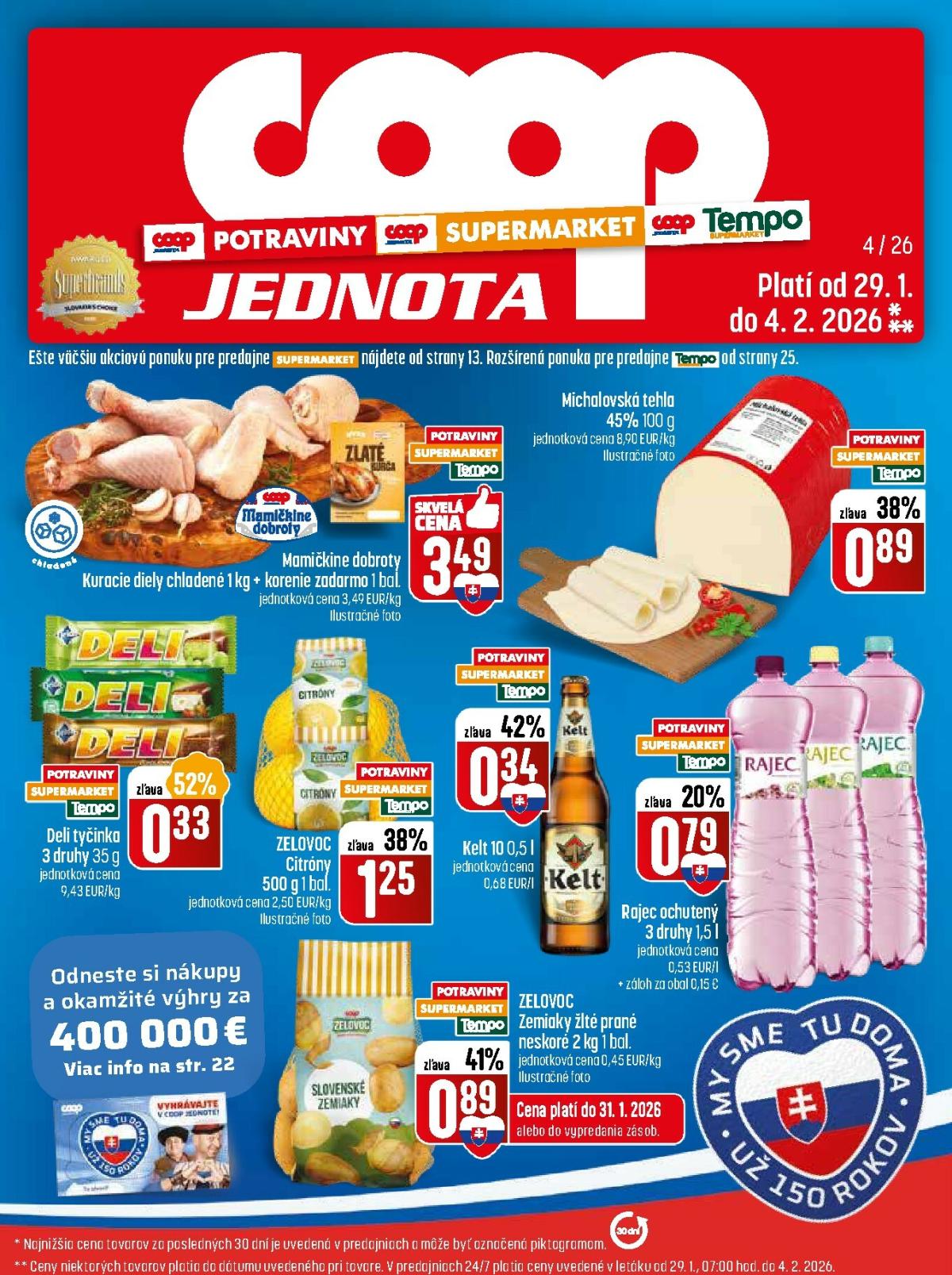 Leták COOP Jednota platný od 29.01. do 04.02.
