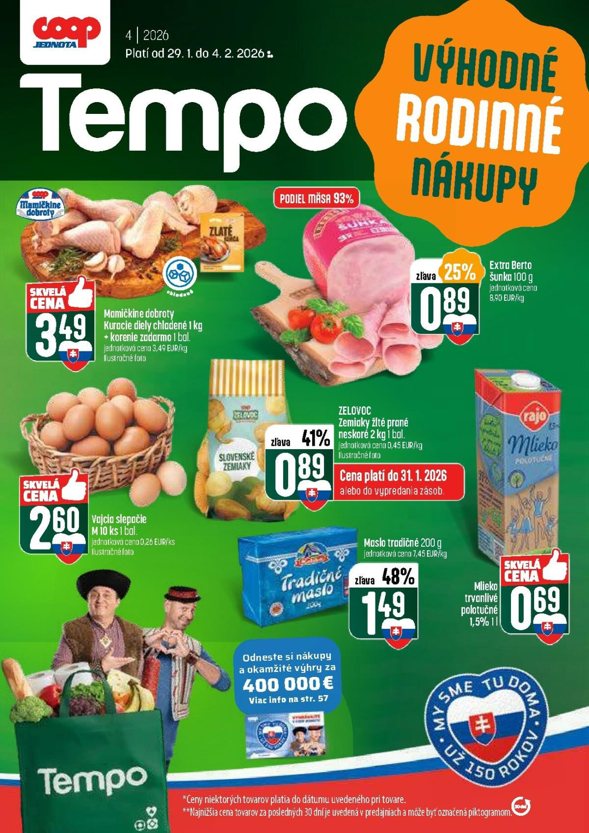 Leták COOP Jednota - Tempo platný od 29.01. do 04.02.