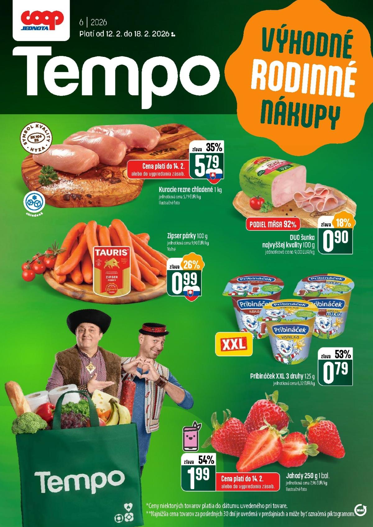 Leták COOP Jednota - Tempo platný od 12.02.2026 do 18.02.2026