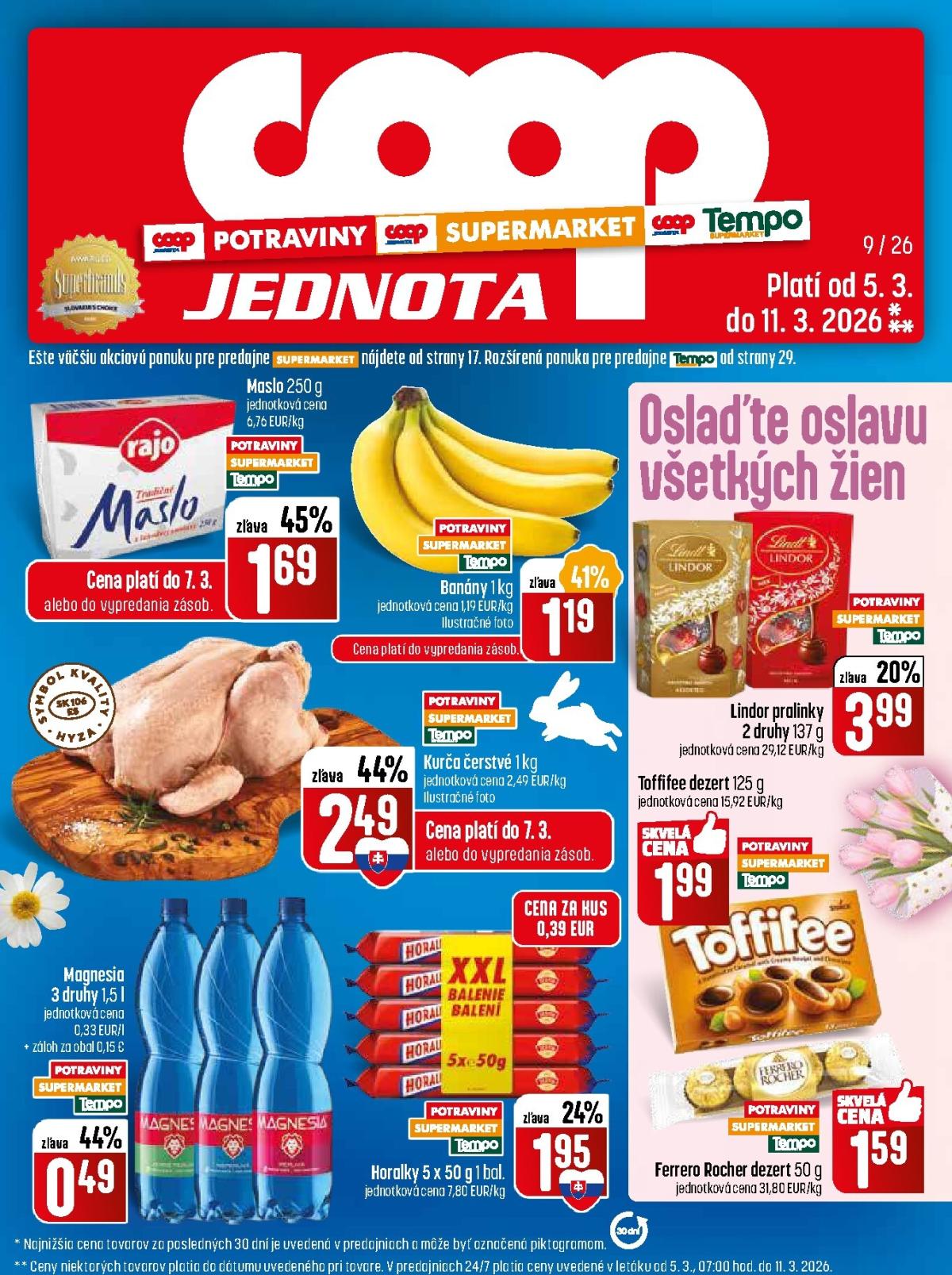 Leták COOP Jednota - Tempo platný od 05.03.2026 do 11.03.2026