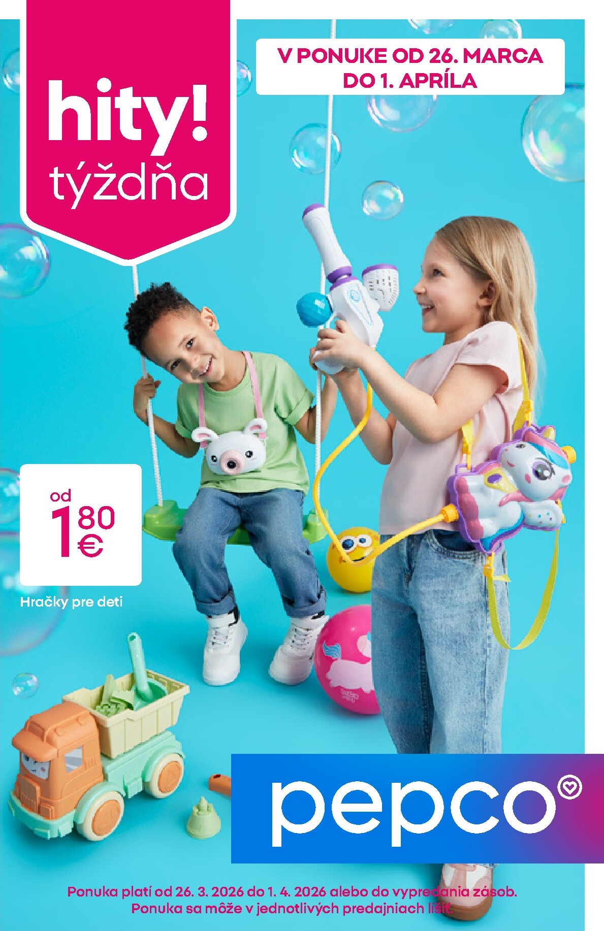 Leták Pepco - Hračky pre deti platný od 26.03.2026 do 01.04.2026