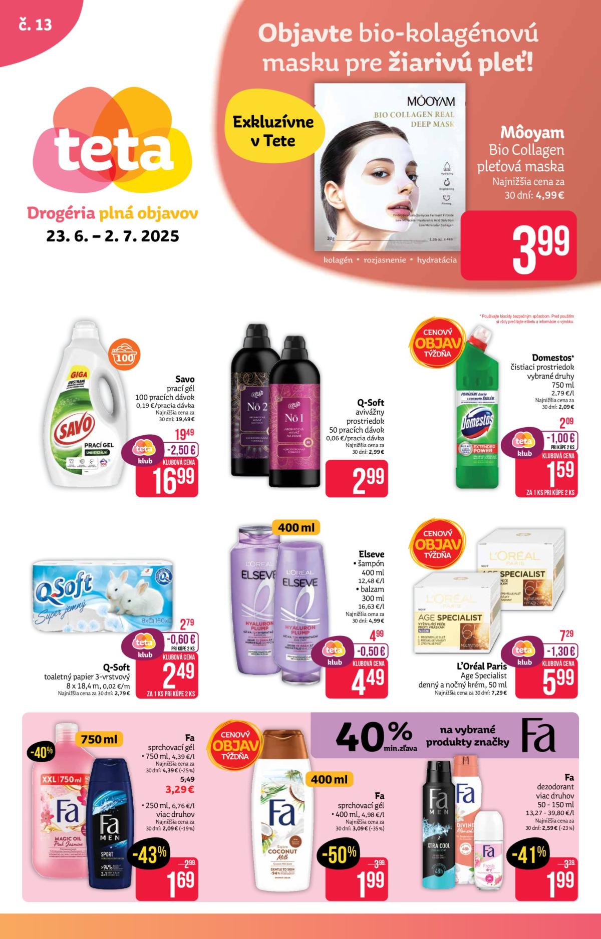 Leták Teta drogerie platný od 23.06. do 02.07.