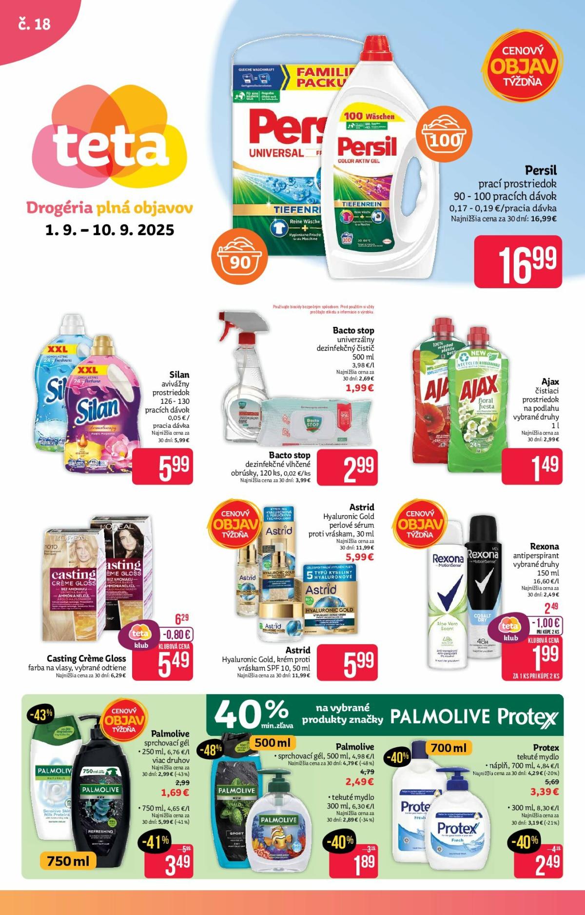 Leták Teta drogerie platný od 01.09. do 10.09.
