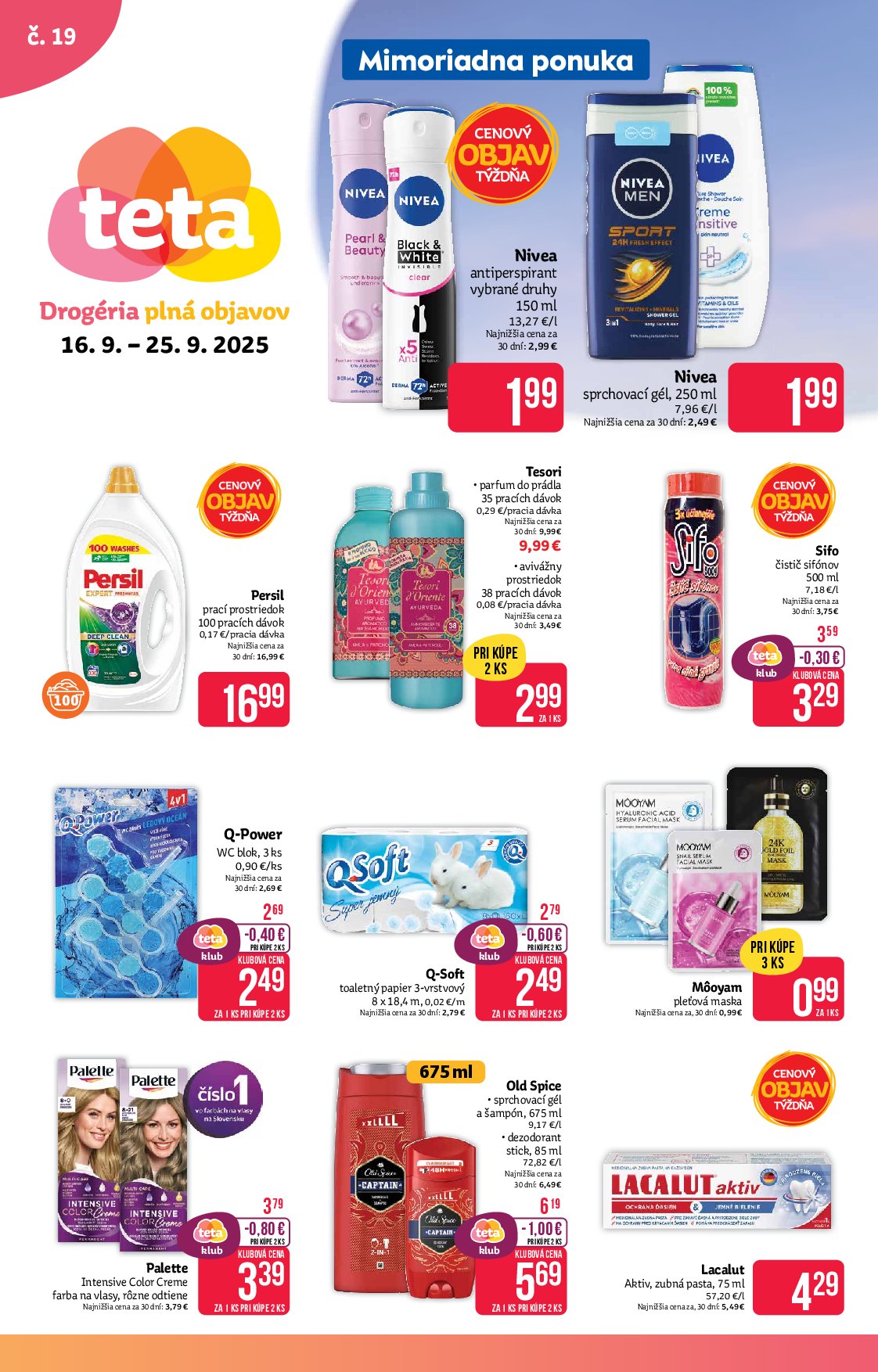 Leták Teta drogerie platný od 16.09. do 25.09.