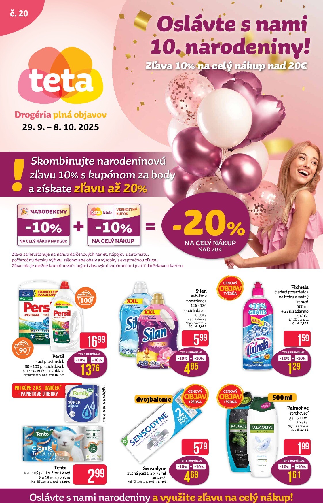 Leták Teta drogerie platný od 29.09. do 08.10.