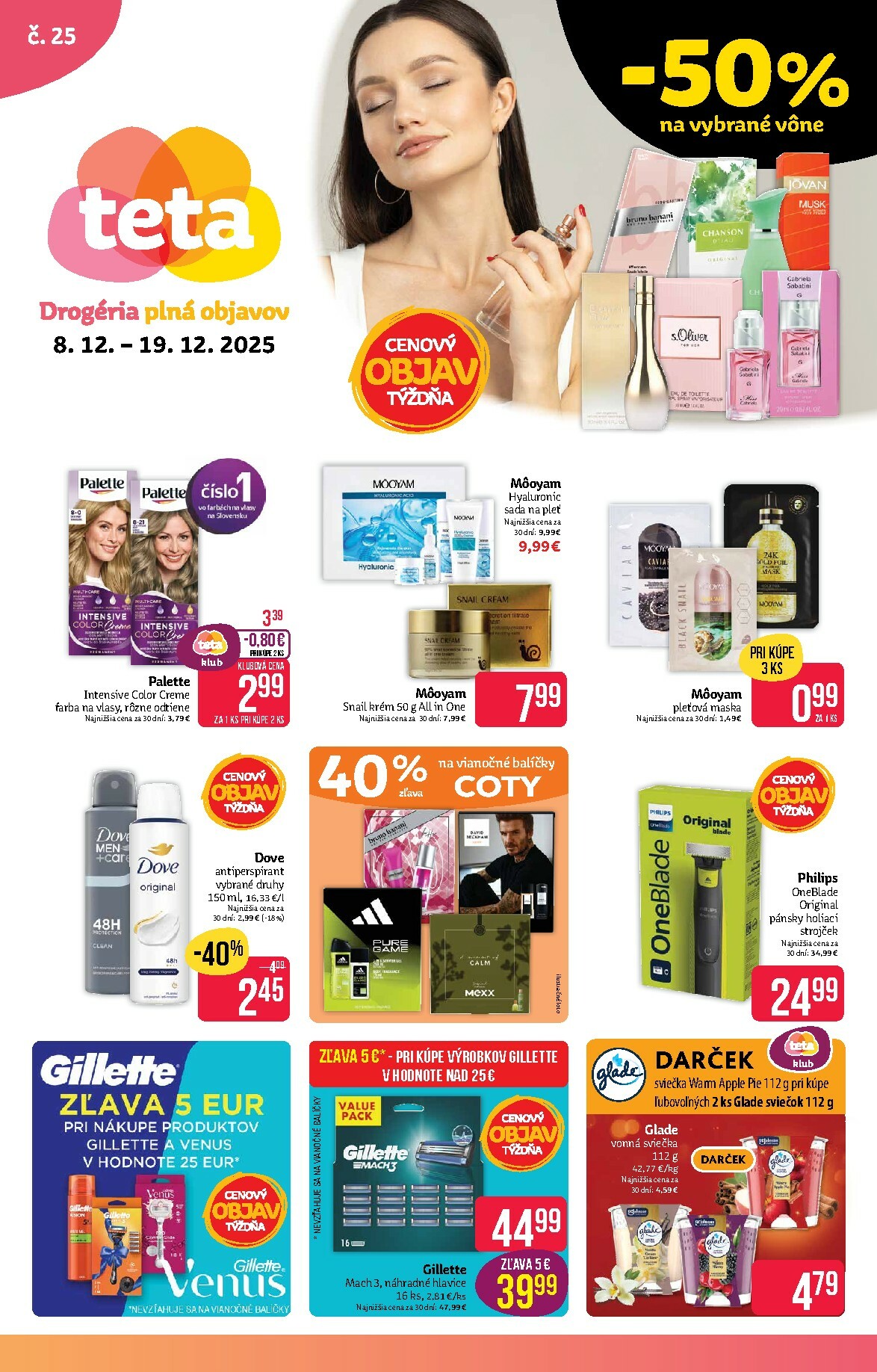 Leták Teta drogerie platný od 08.12. do 19.12.
