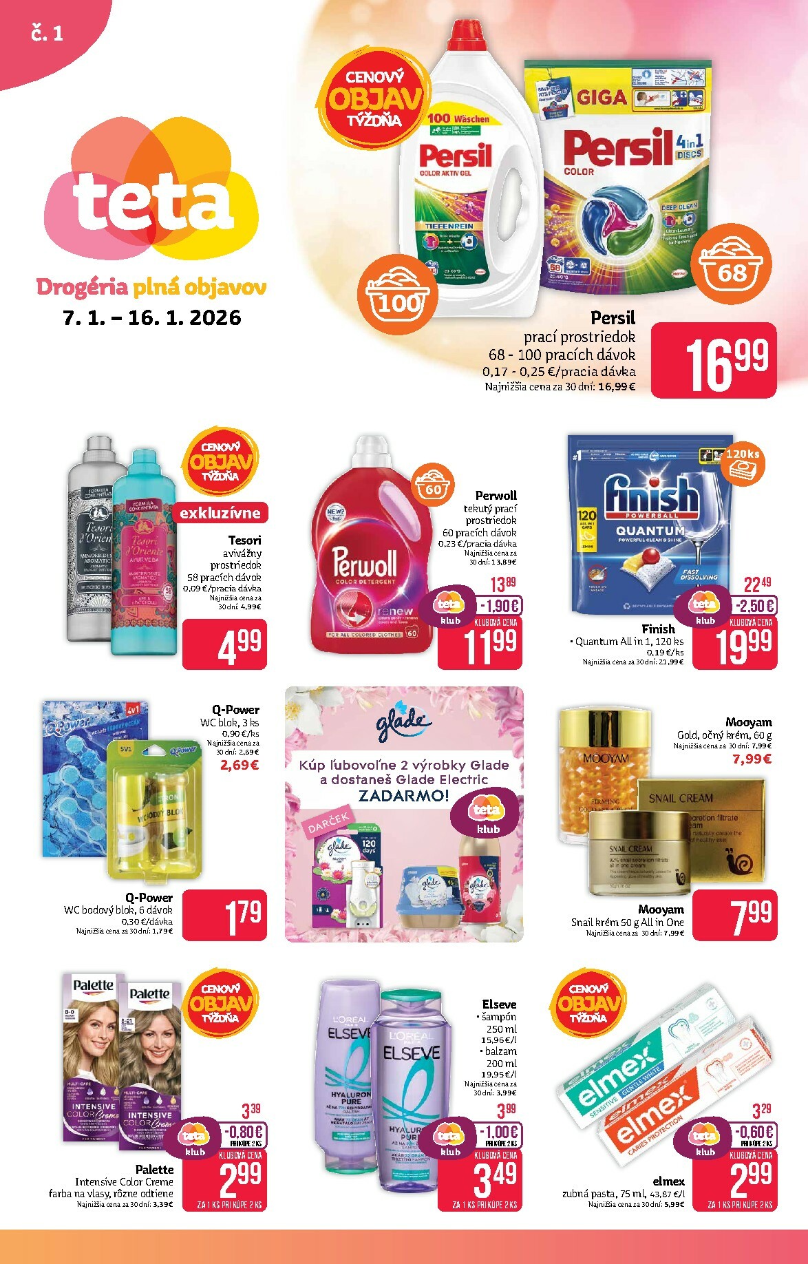 Leták Teta drogerie platný od 07.01. do 16.01.
