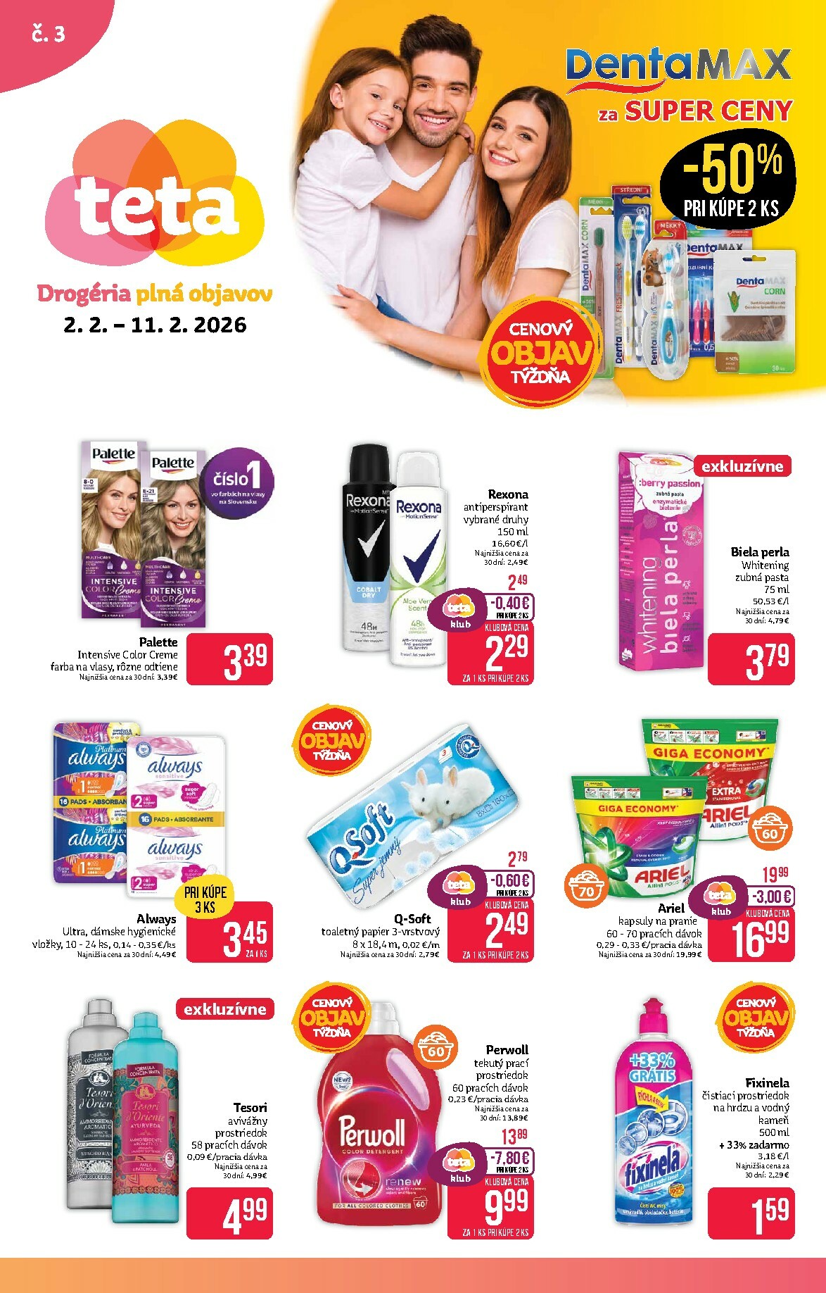 Leták Teta drogerie platný od 02.02.2026 do 11.02.2026
