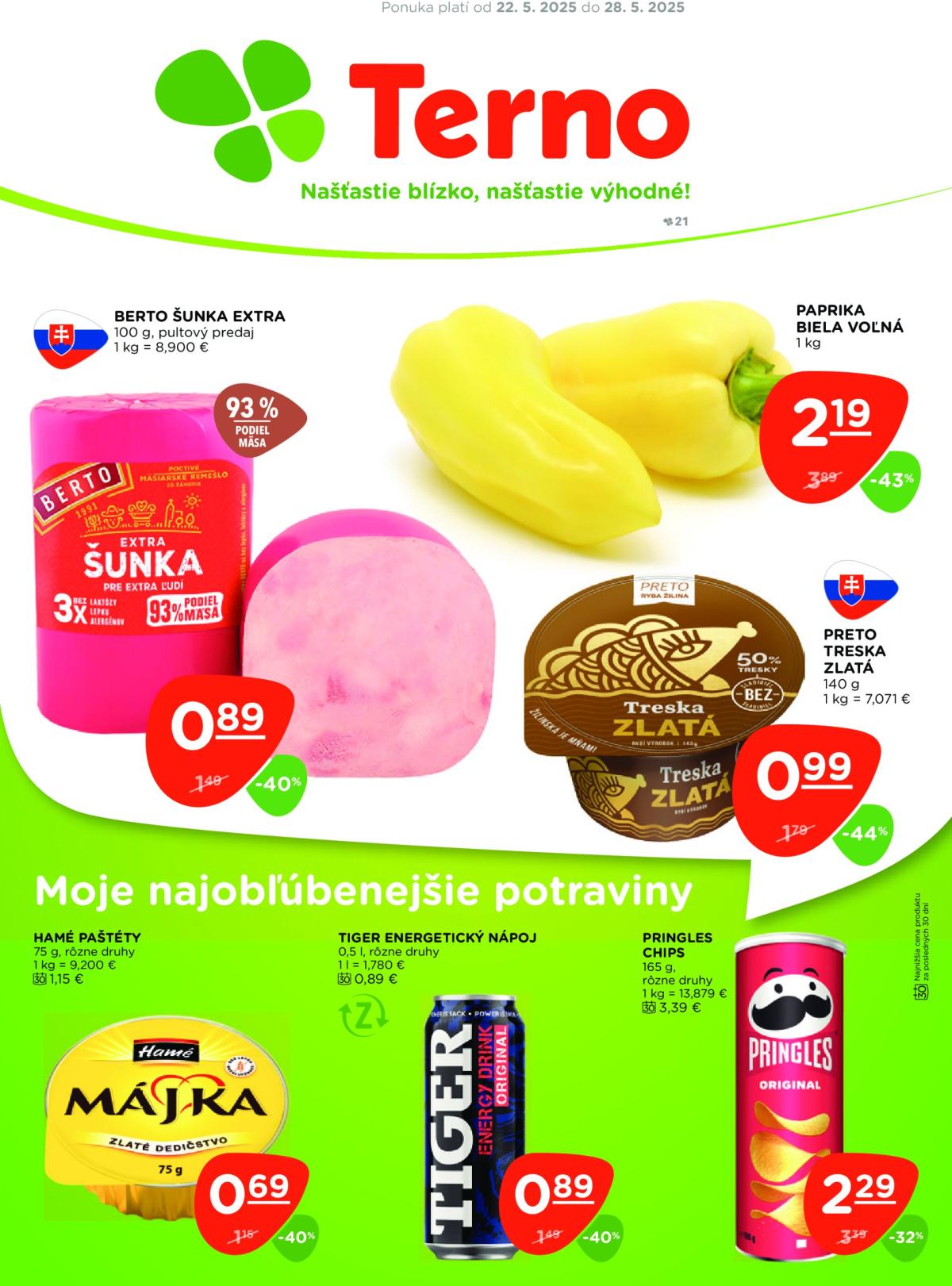 Terno leták platný od 22.05. - 28.05.