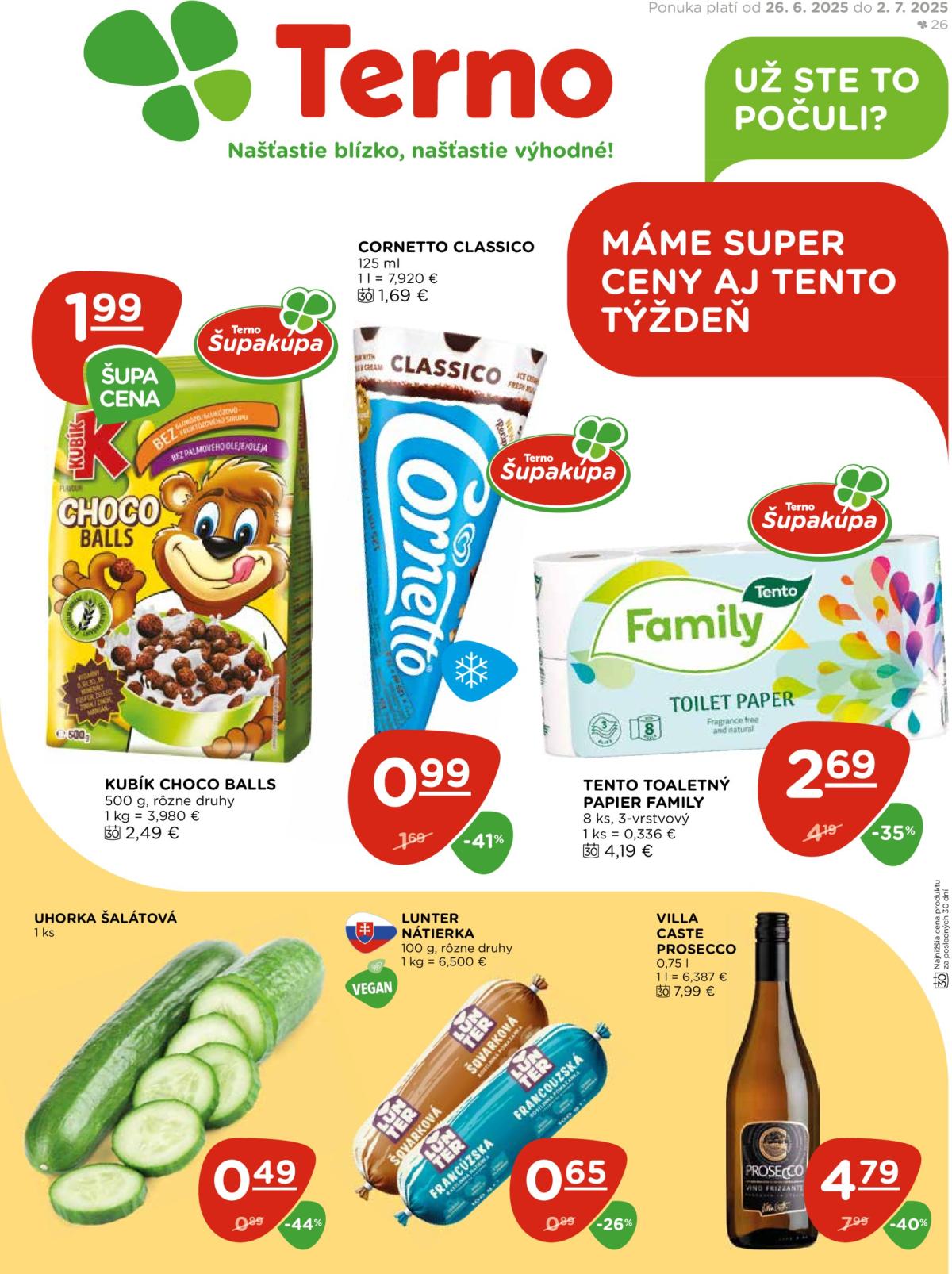 Leták Terno platný od 26.06. do 02.07.