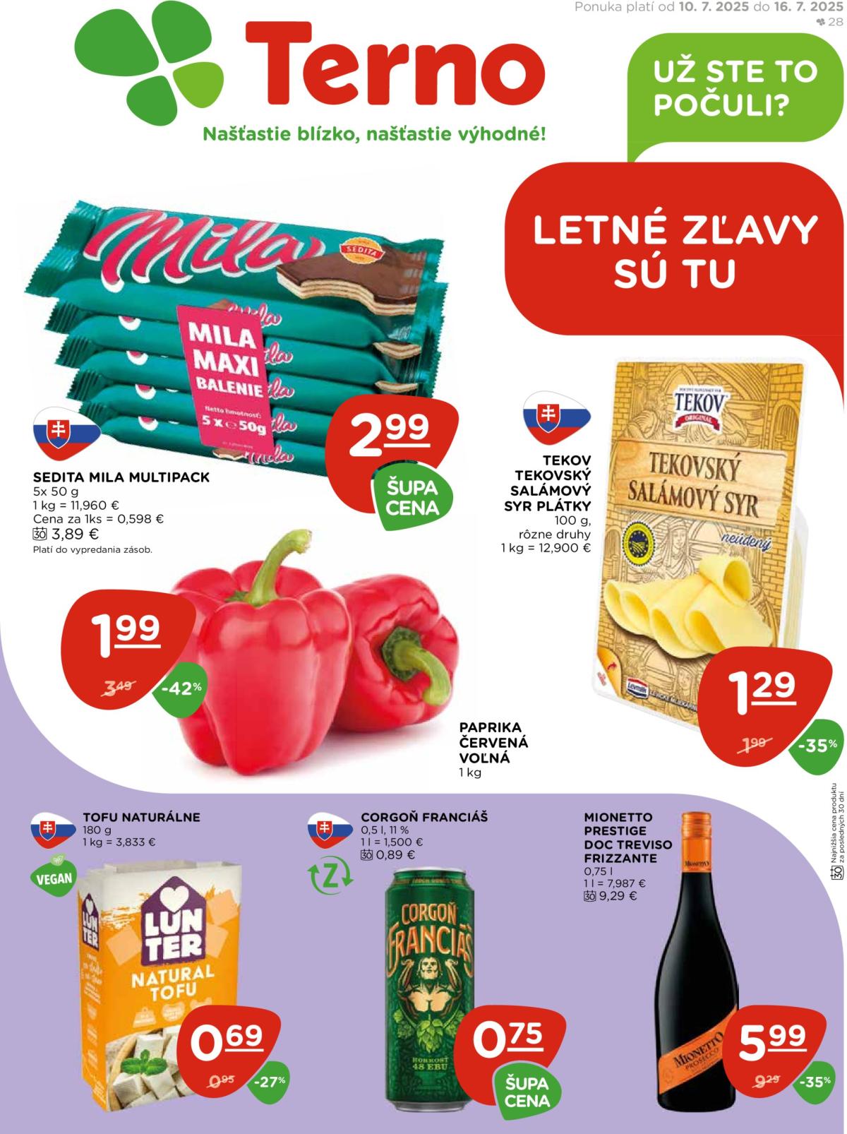 Leták Terno platný od 10.07. do 16.07.