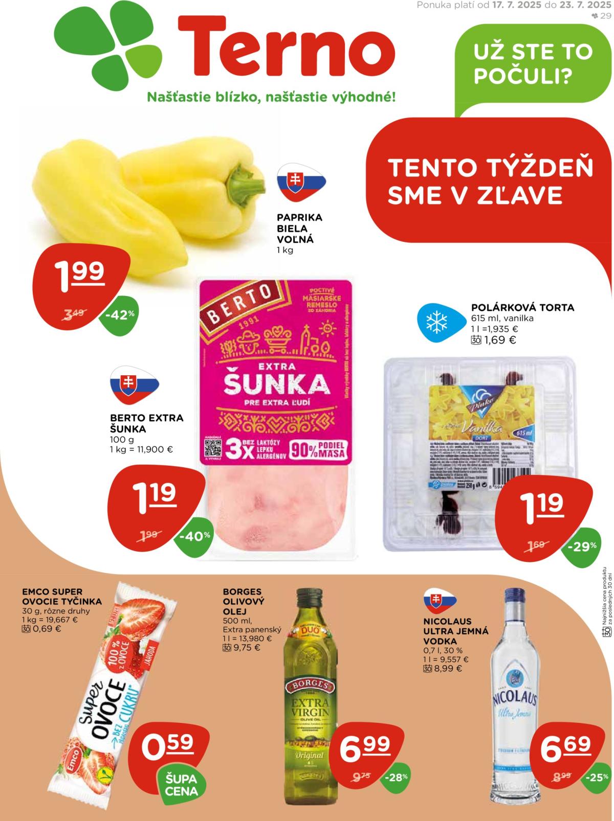 Leták Terno platný od 17.07. do 23.07.