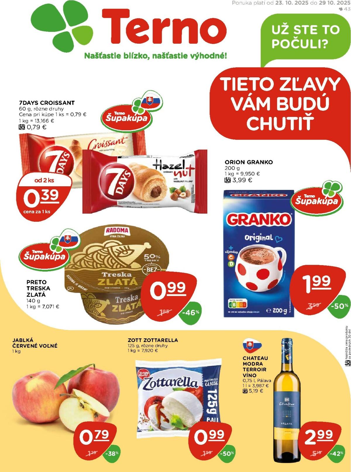 Leták Terno platný od 23.10. do 29.10.