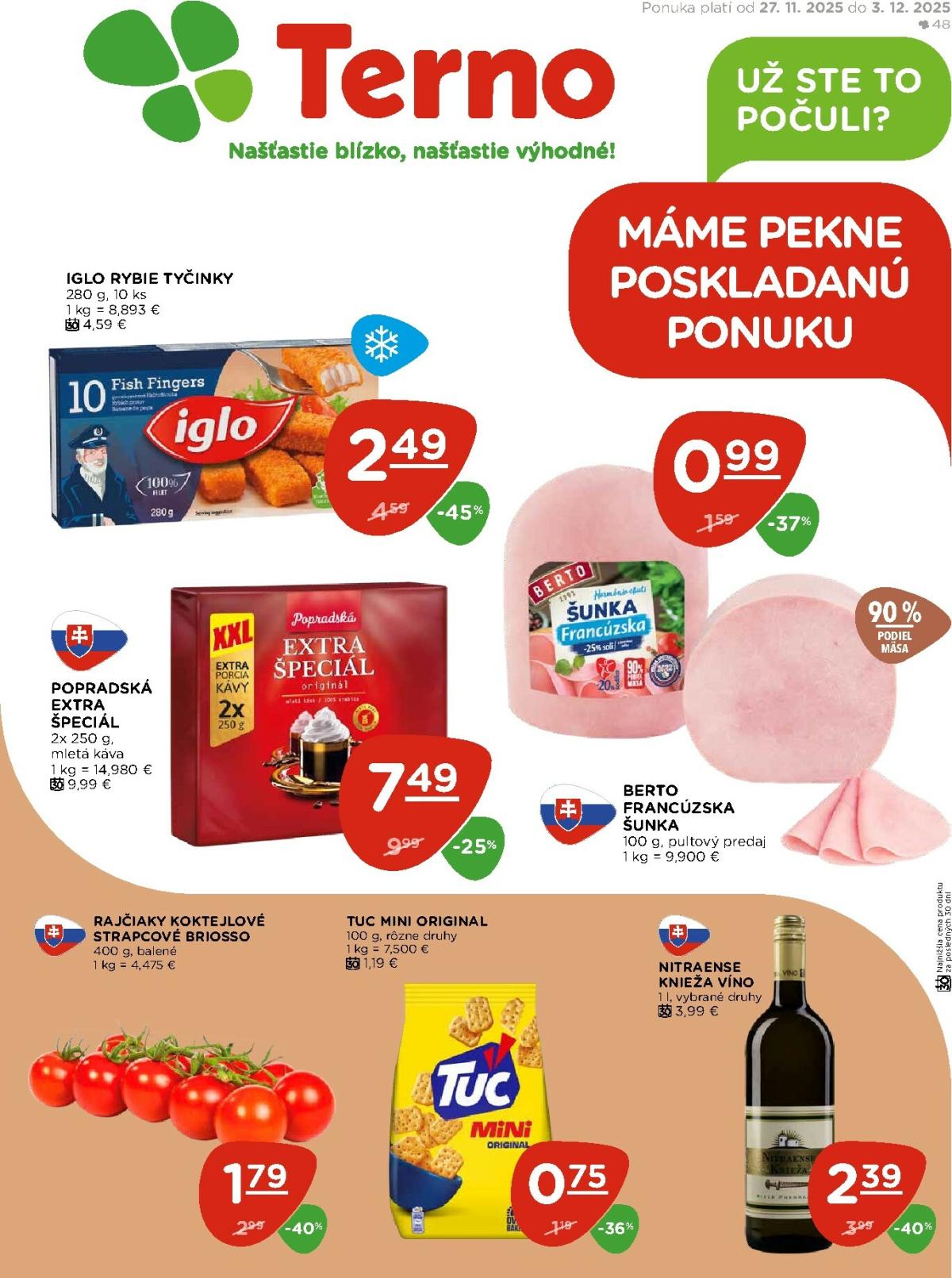 Leták Terno platný od 27.11. do 03.12.