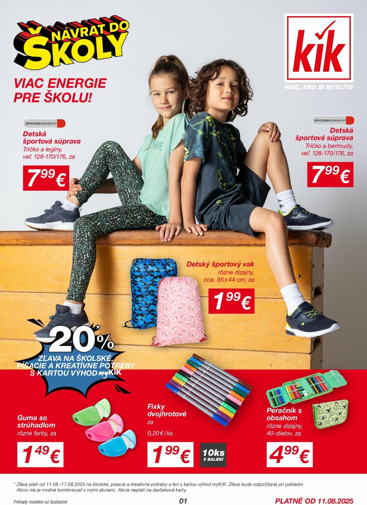 Leták Kik - Návrat do školy platný od 11.08. do 14.09.
