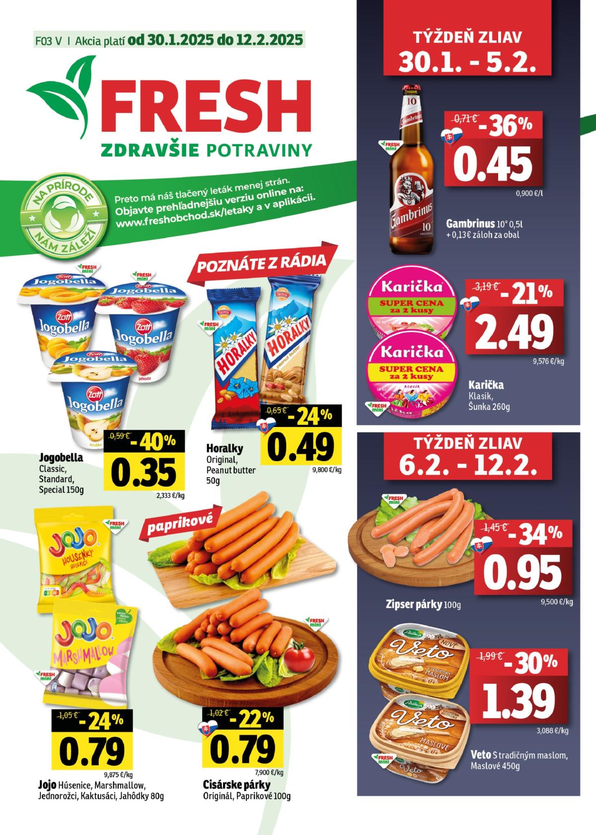 Fresh - Východné Slovensko leták platný od 30.01. - 12.02.