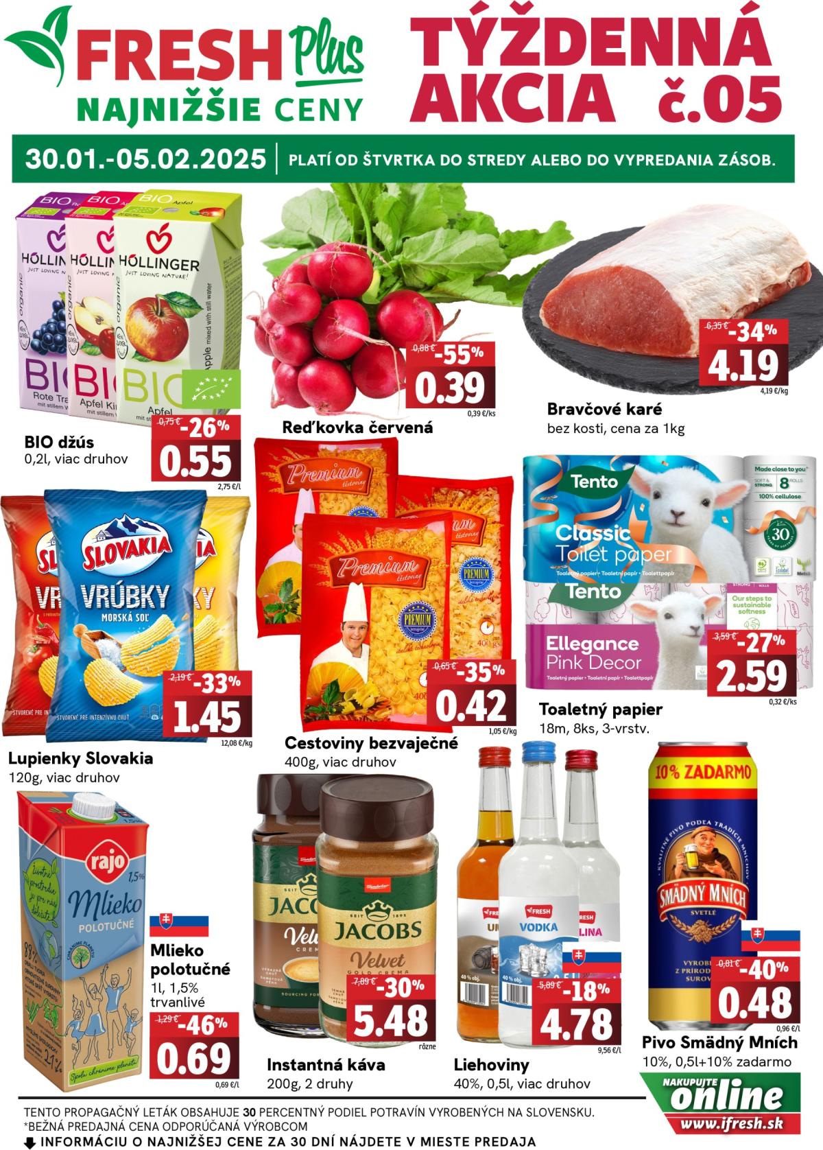 Fresh Plus leták platný od 30.01. - 05.02.