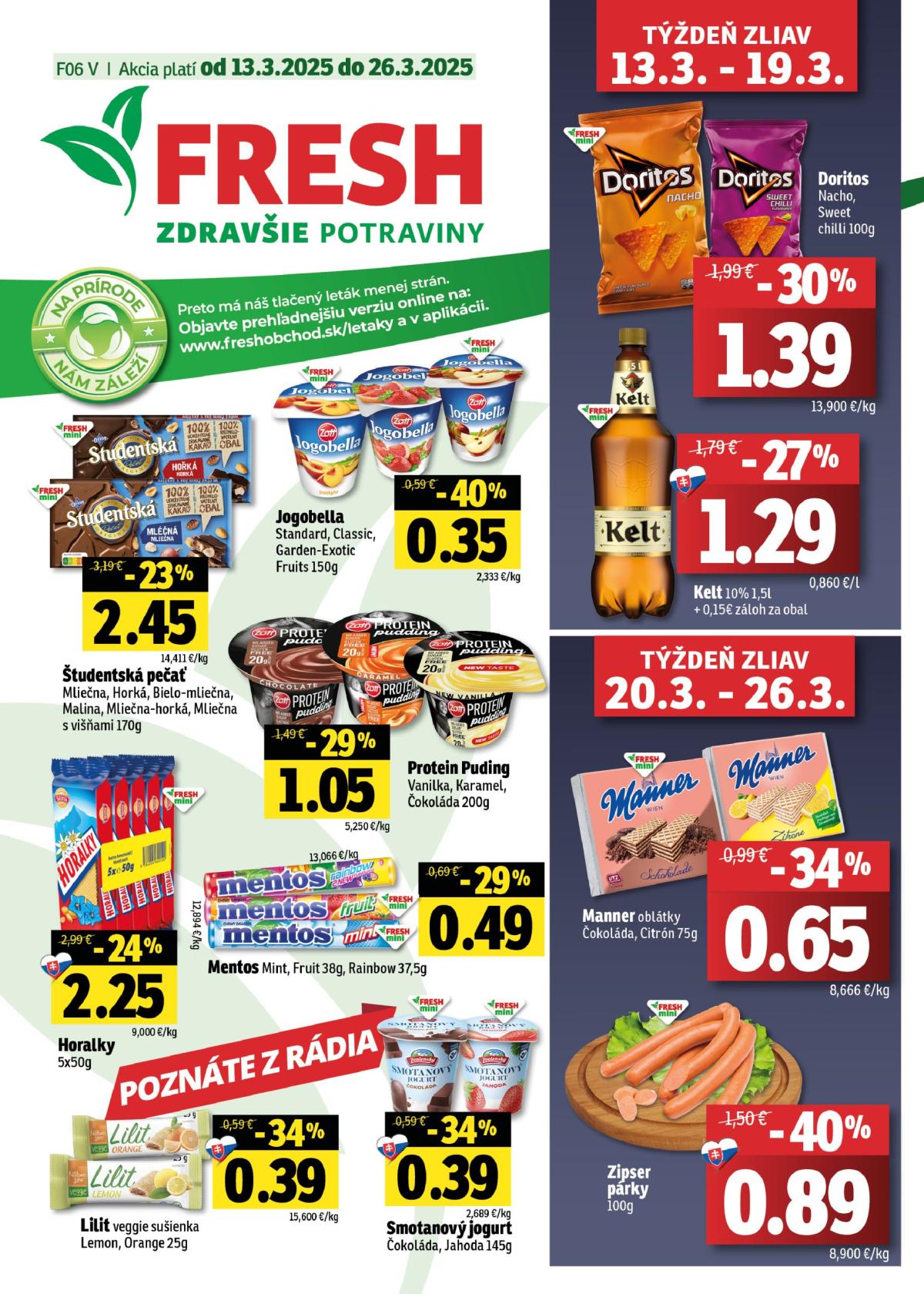 Fresh - Východné Slovensko leták platný od 13.03. - 26.03.