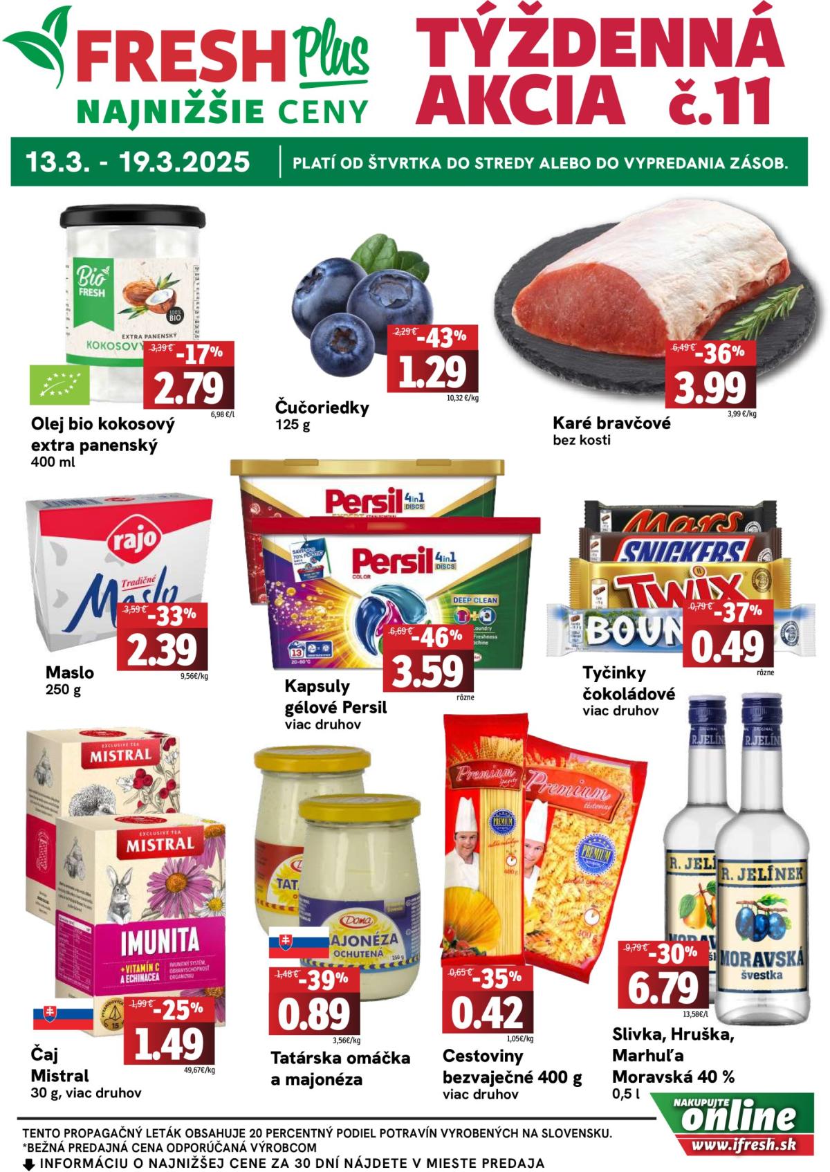 Fresh Plus leták platný od 13.03. - 19.03.