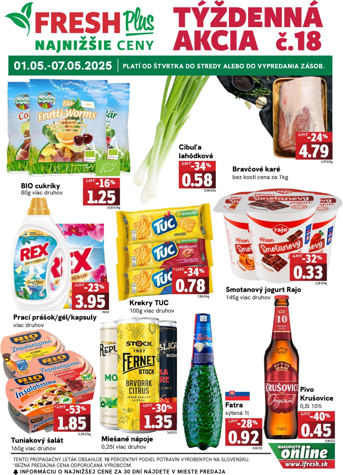 Fresh Plus leták platný od 01.05. - 07.05.