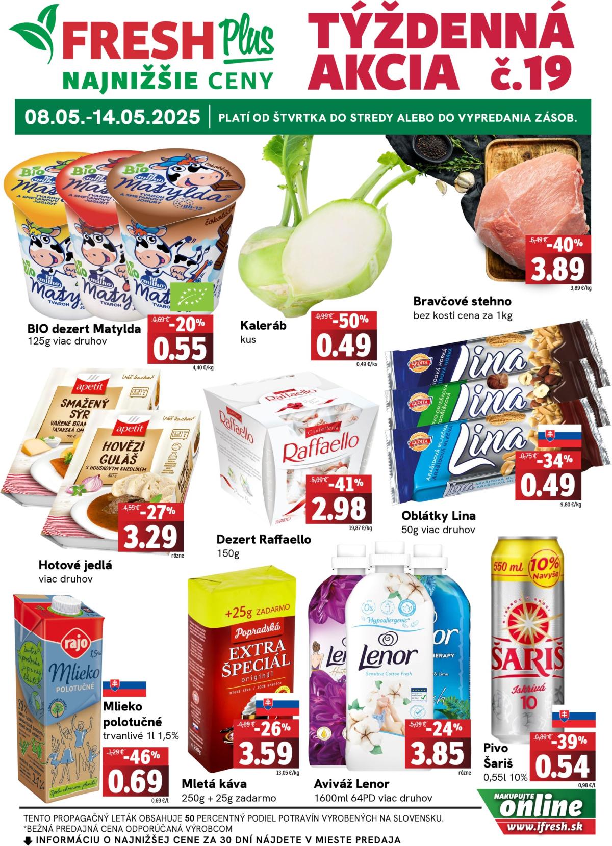 Fresh Plus leták platný od 08.05. - 14.05.
