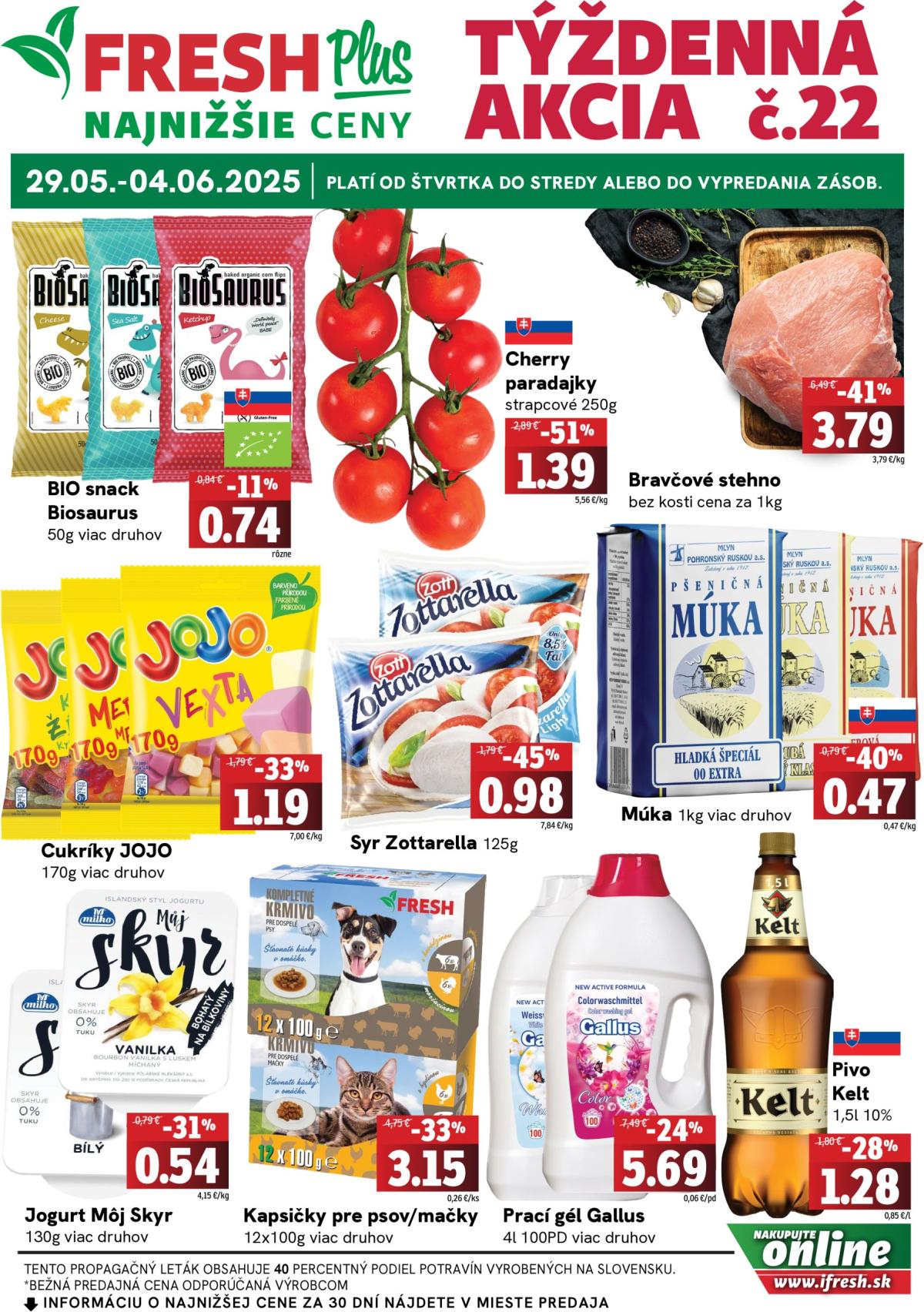 Fresh Plus leták platný od 29.05. - 04.06.