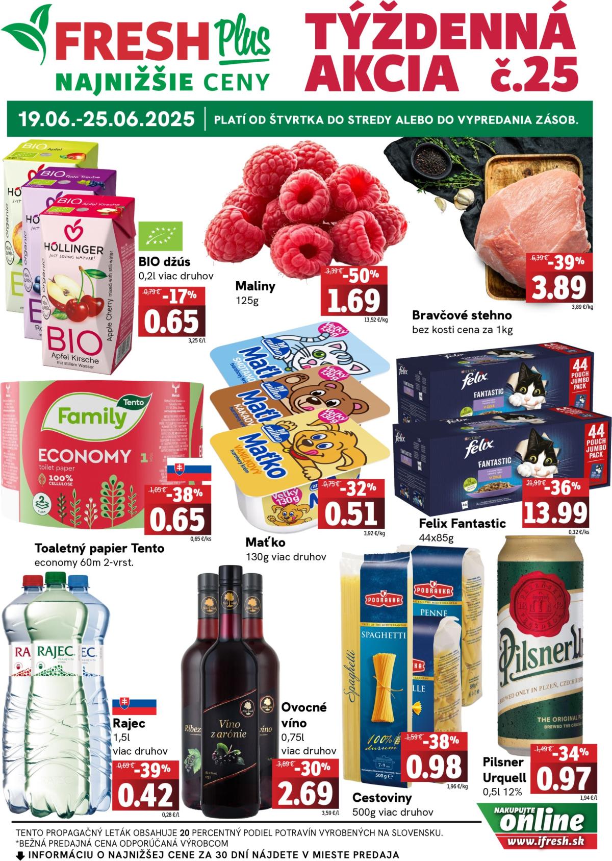 Leták Fresh Plus platný od 19.06. do 25.06.