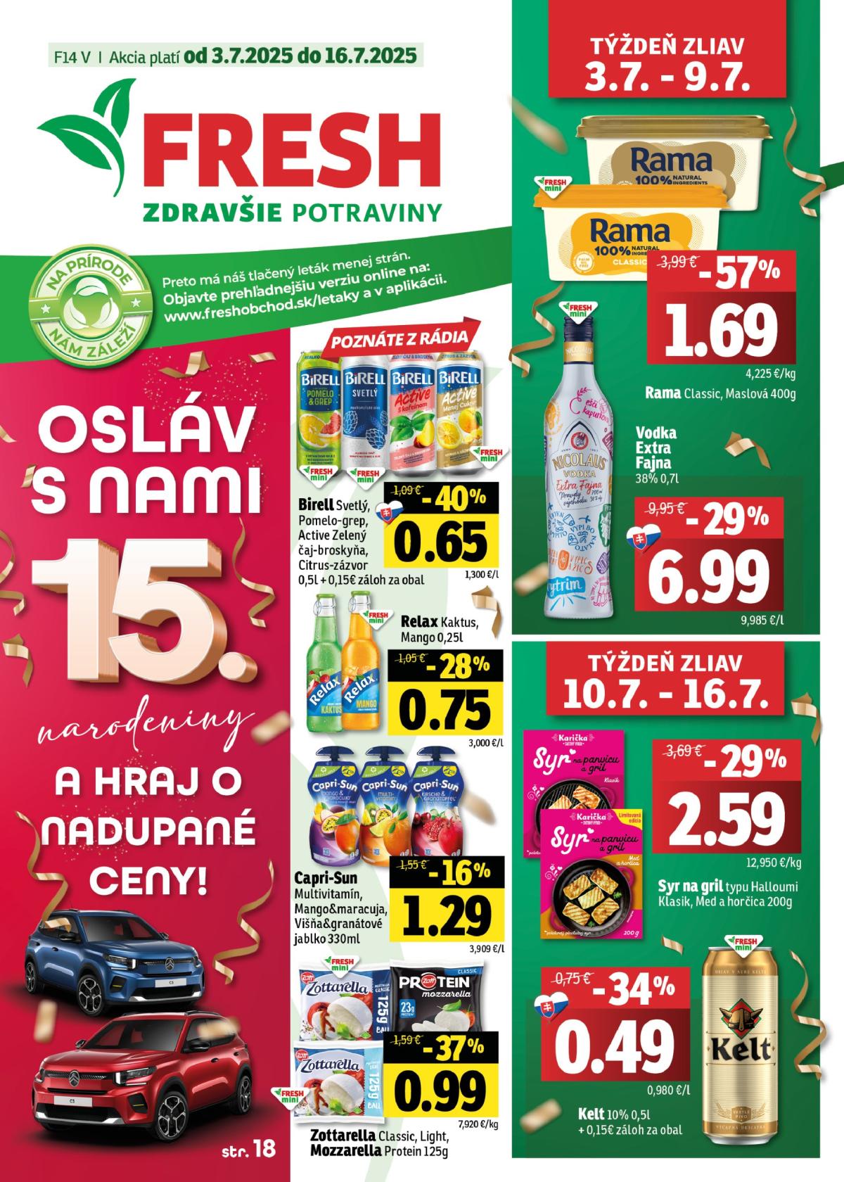 Leták Fresh - Východné Slovensko platný od 03.07. do 16.07.
