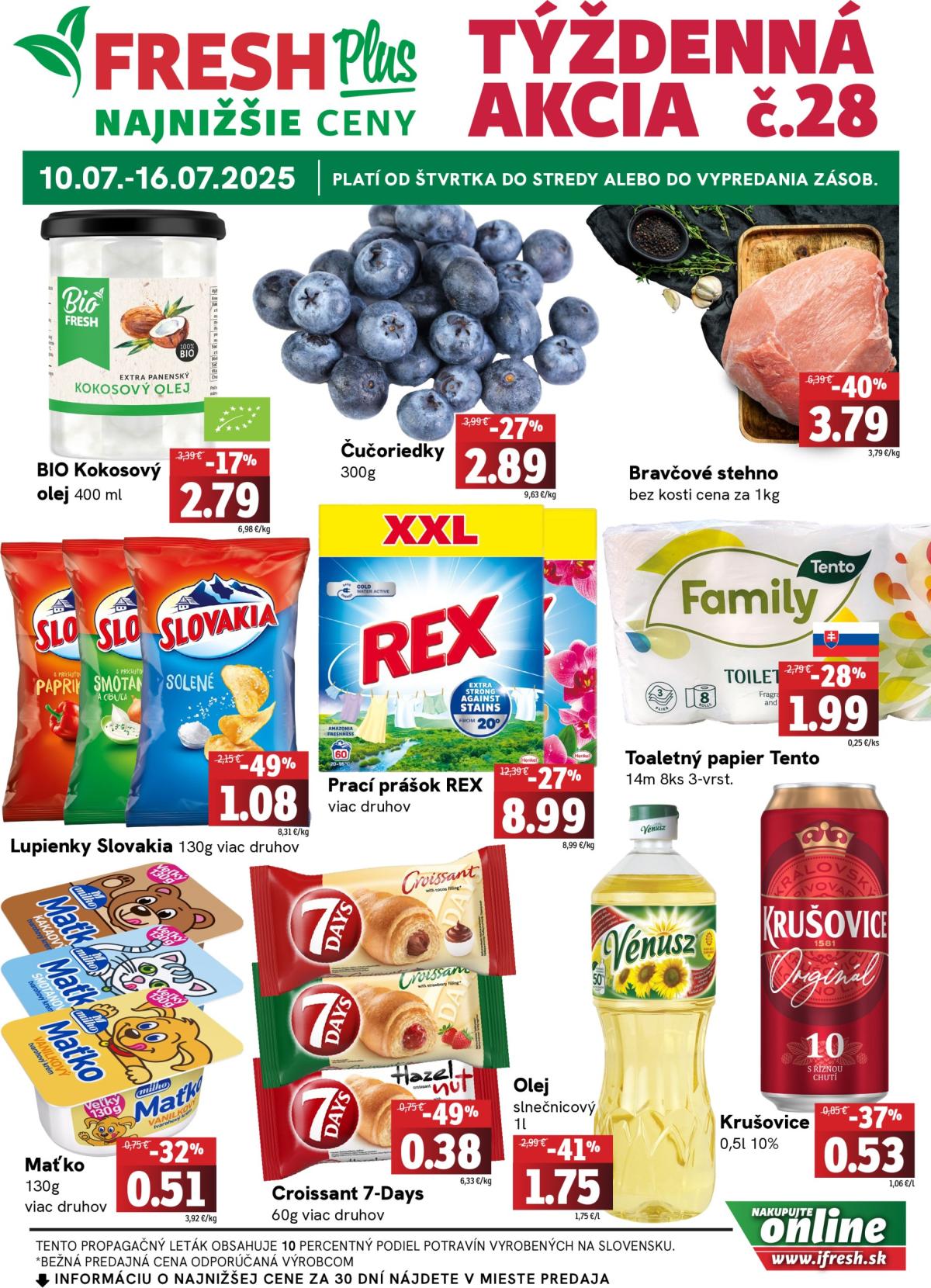 Leták Fresh Plus platný od 10.07. do 16.07.