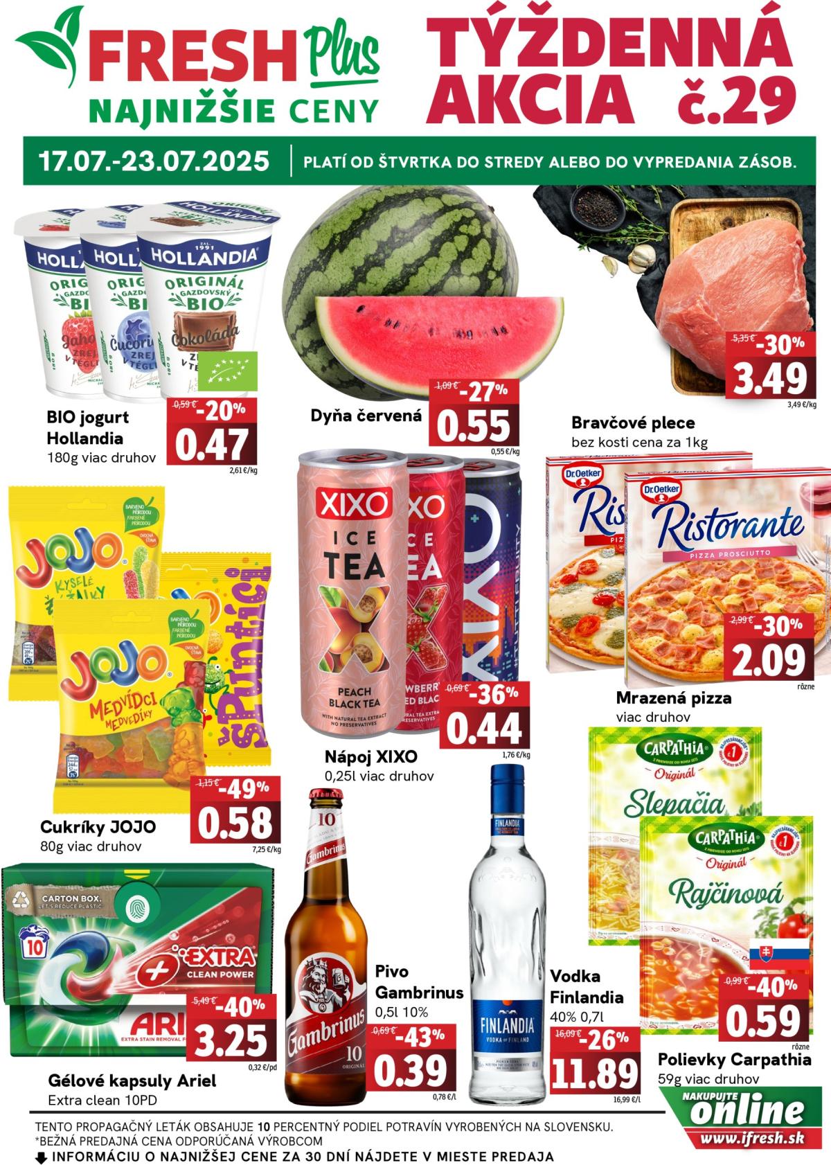 Leták Fresh Plus platný od 17.07. do 23.07.