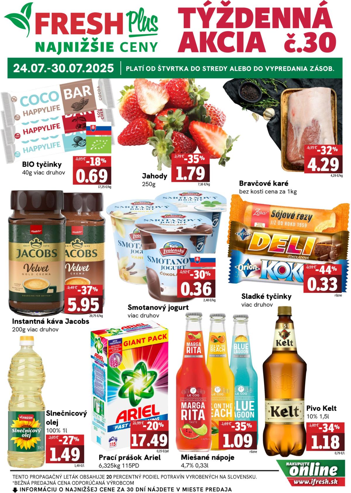 Leták Fresh Plus platný od 24.07. do 30.07.