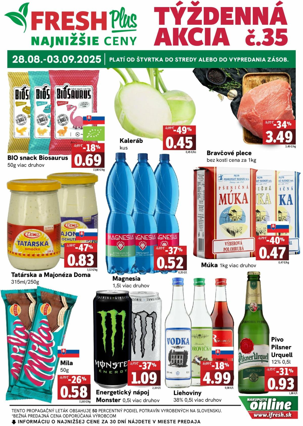 Leták Fresh Plus platný od 28.08. do 03.09.