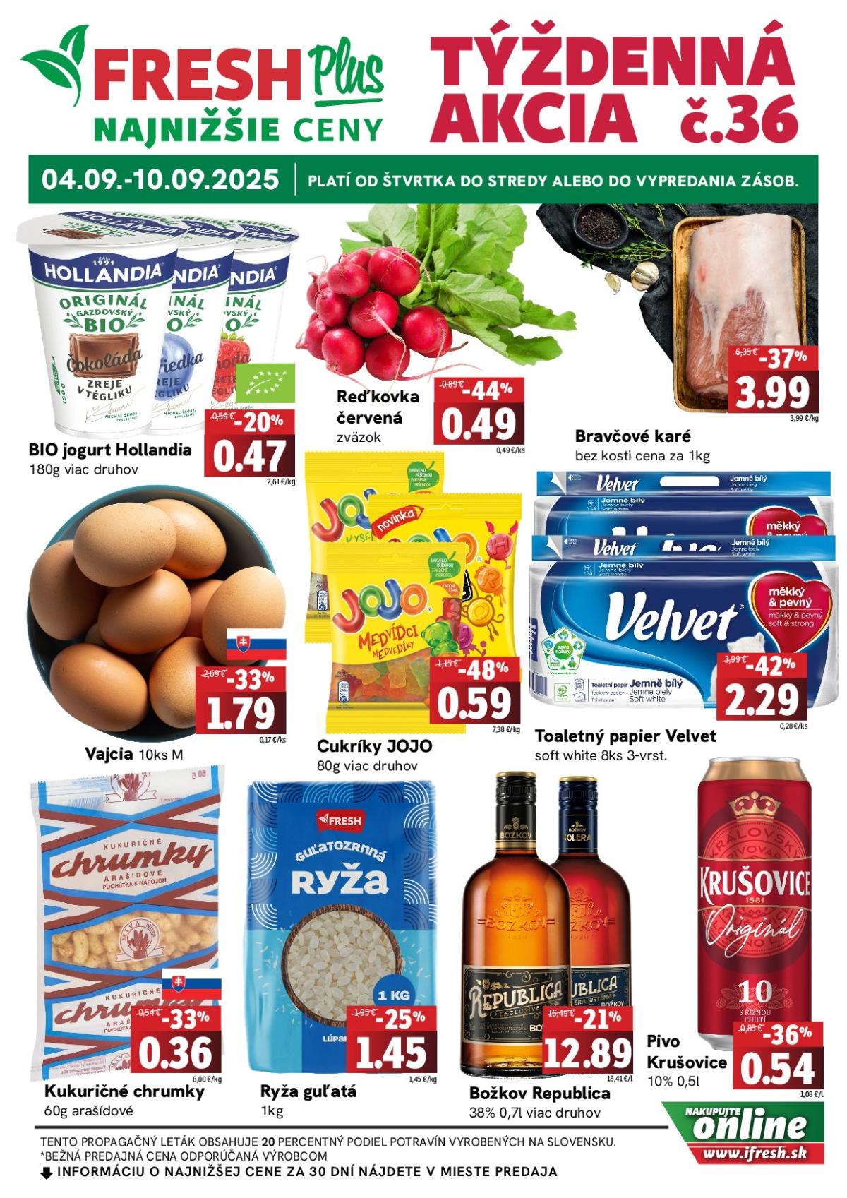 Leták Fresh Plus platný od 04.09. do 10.09.