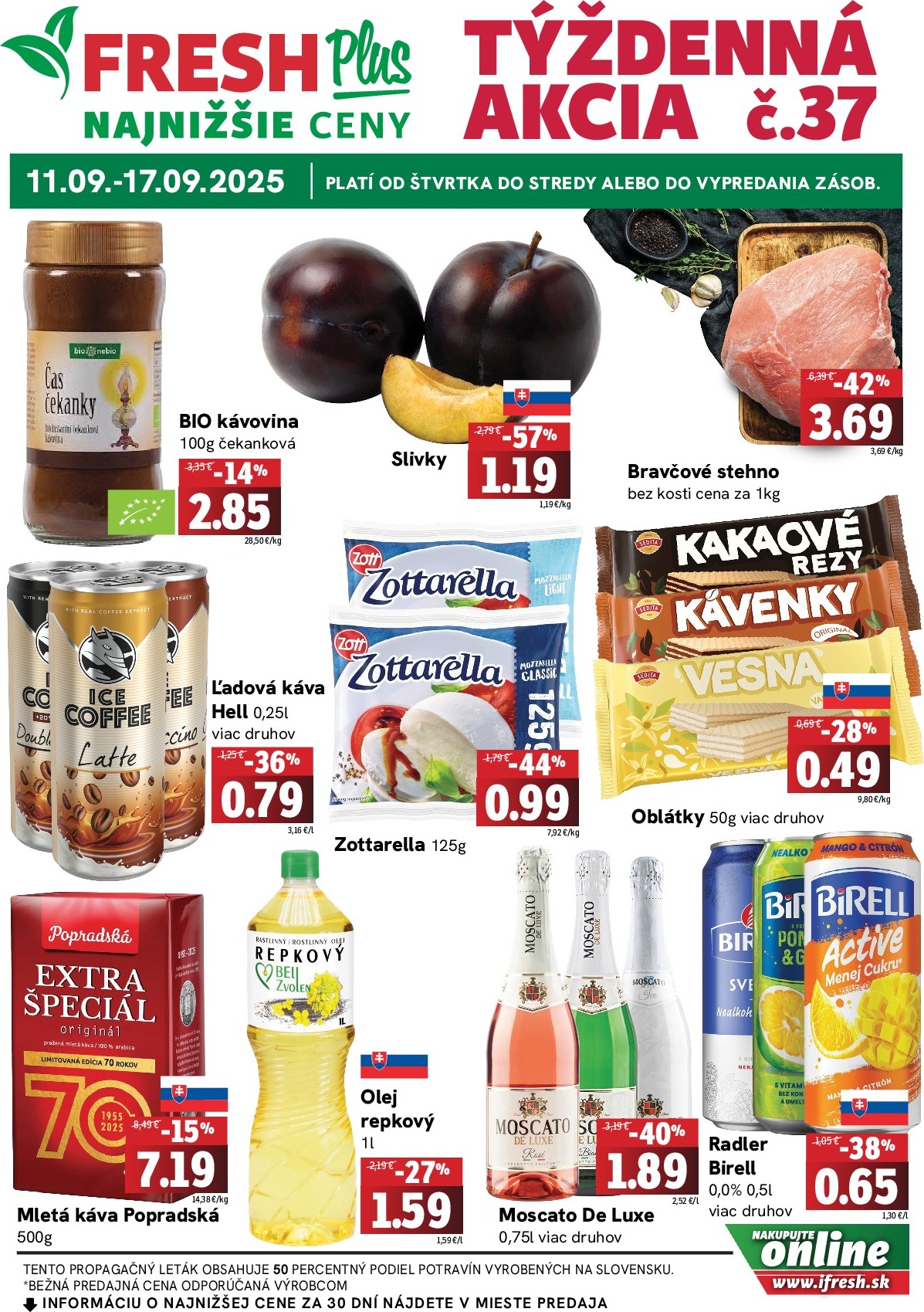 Leták Fresh Plus platný od 11.09. do 17.09.