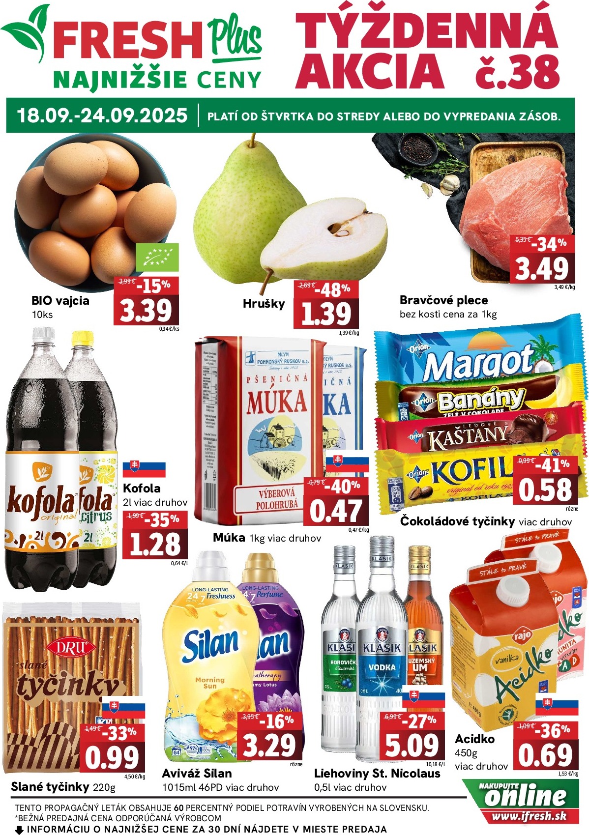 Leták Fresh Plus platný od 18.09. do 24.09.