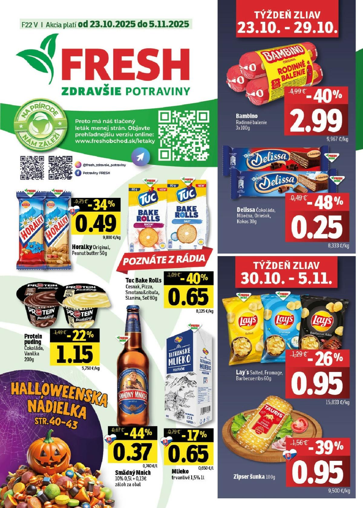 Leták Fresh - Východné Slovensko platný od 23.10. do 05.11.