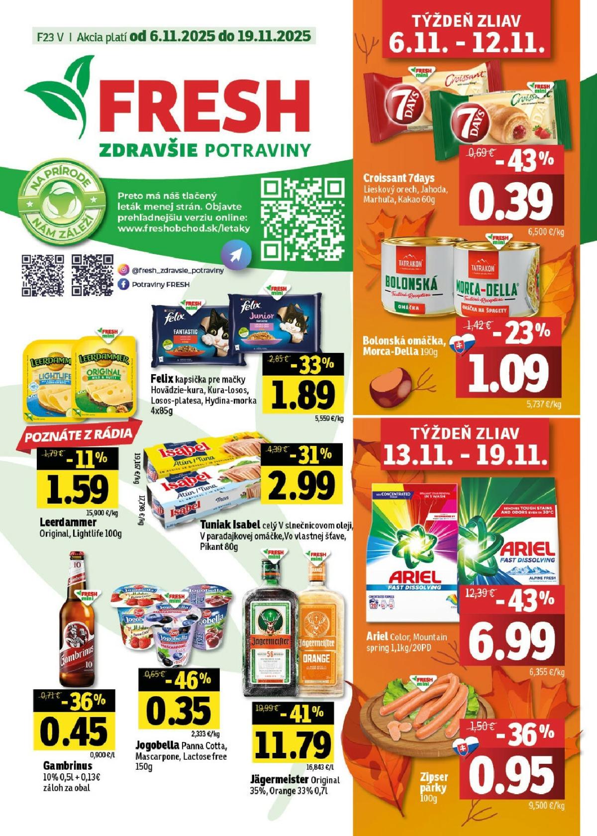 Leták Fresh - Východné Slovensko platný od 06.11. do 19.11.