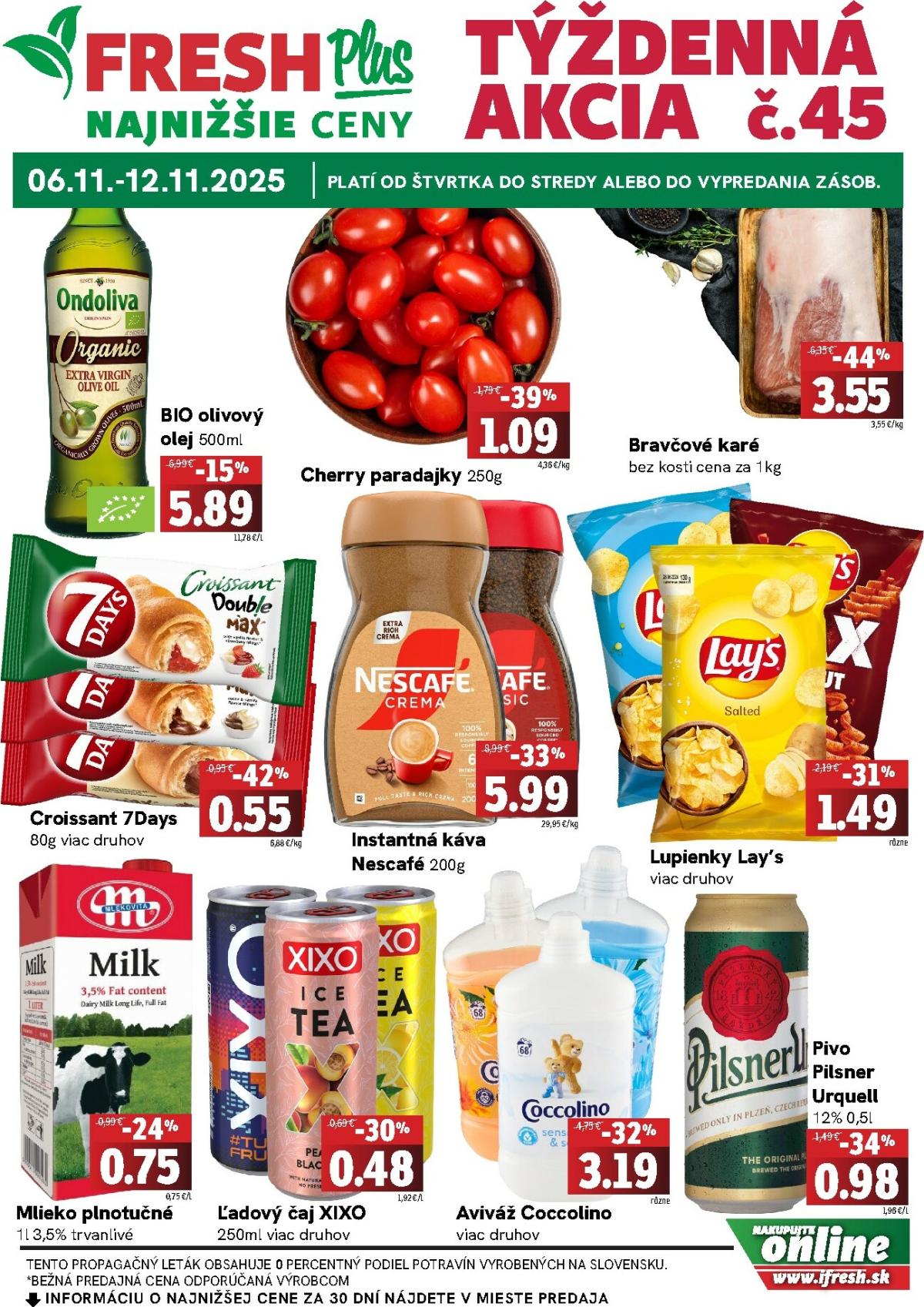 Leták Fresh Plus platný od 06.11. do 12.11.