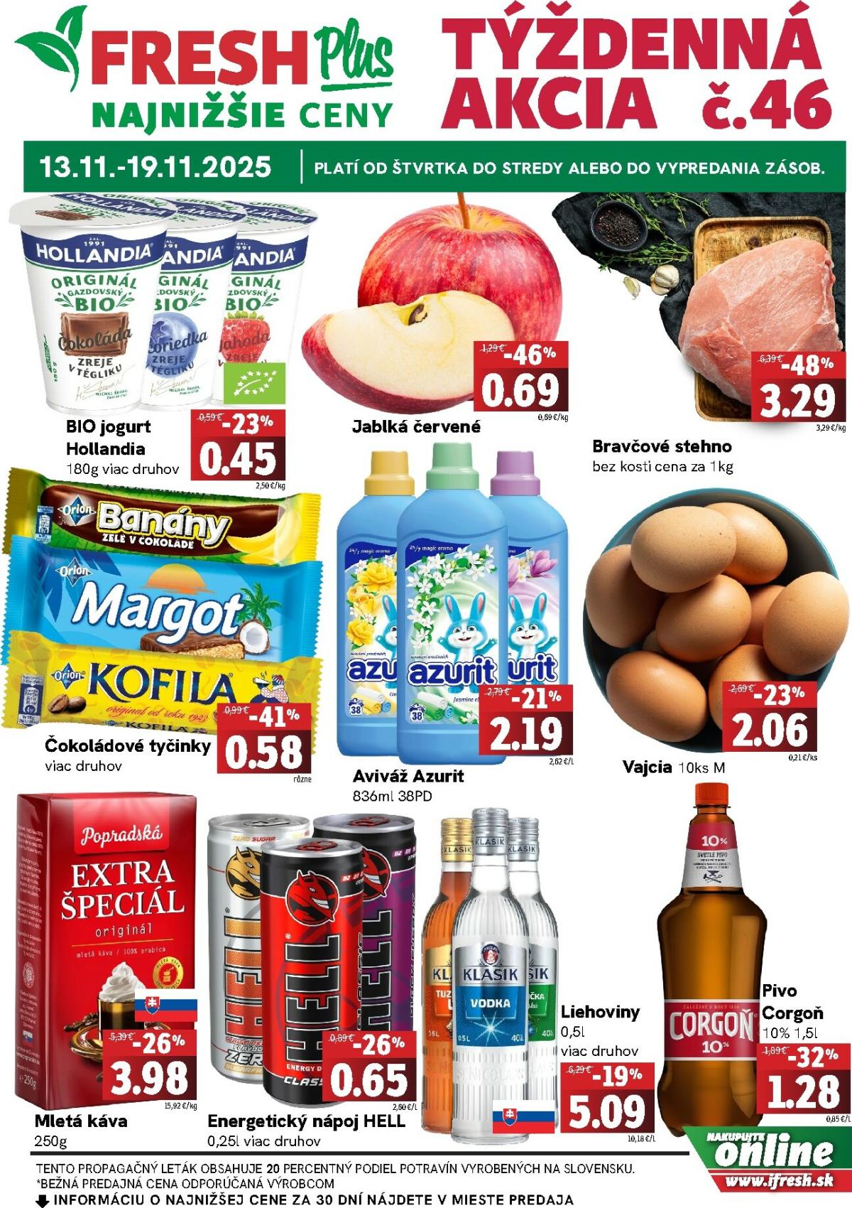 Leták Fresh Plus platný od 13.11. do 19.11.