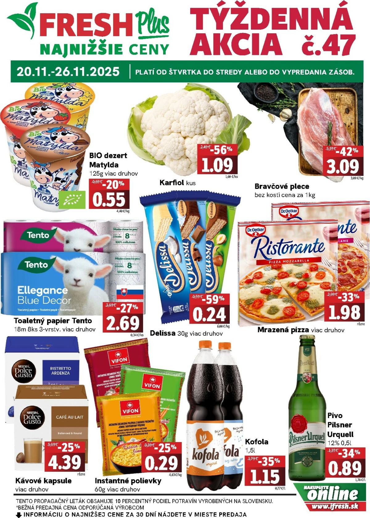 Leták Fresh Plus platný od 20.11. do 26.11.